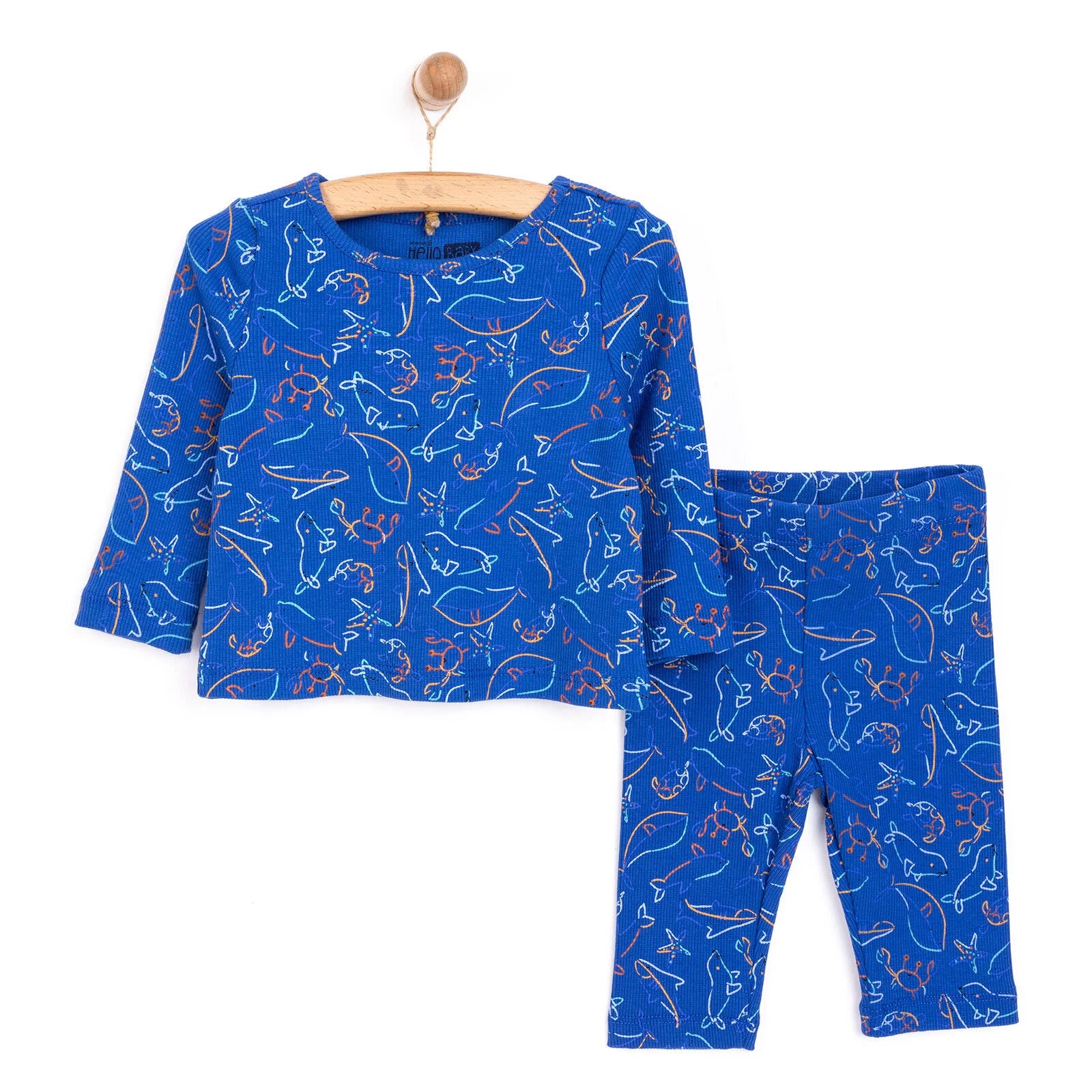 HelloBaby Boy Long Sleeve Pyjamas Set - Navy Blue - ebebek - Black Friday