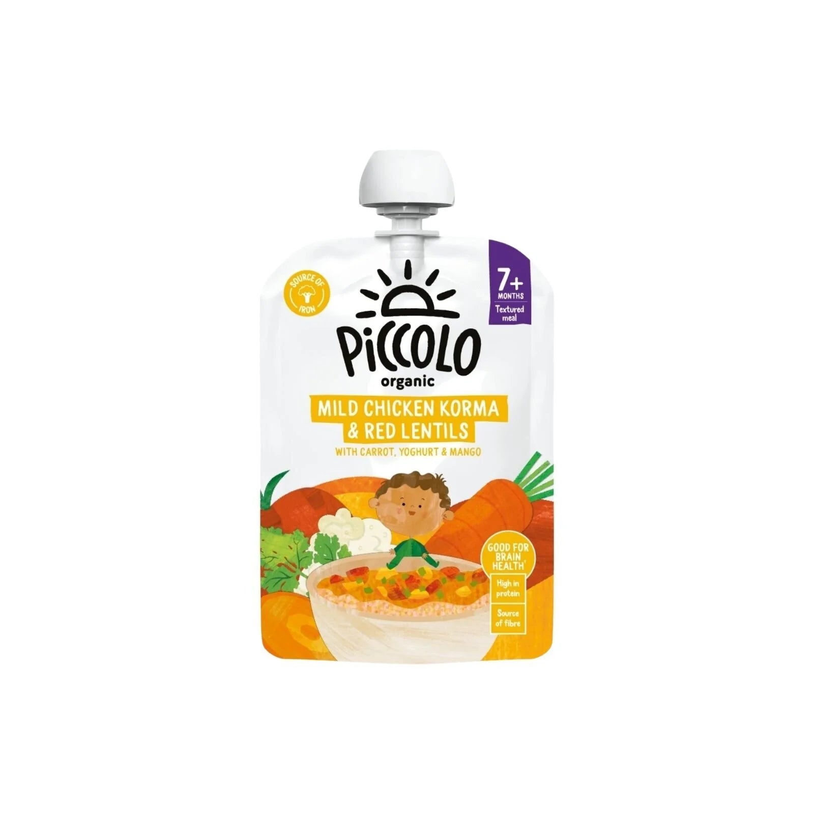 Piccolo Organic Mild Chicken Korma and Red Lentils 7+ months 130g - ebebek - Black Friday