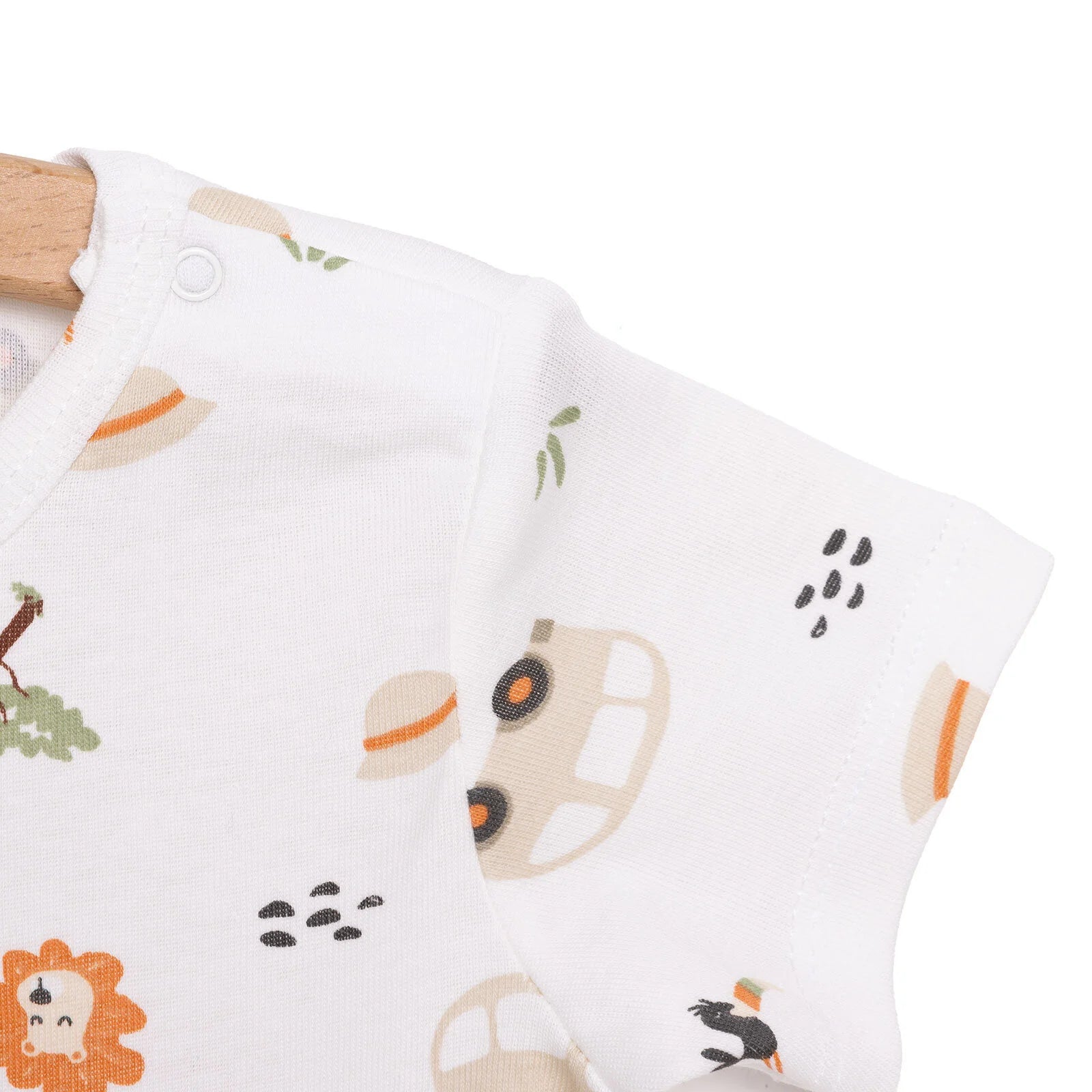 HelloBaby Boy Short Sleeve Bodysuit - Ecru - ebebek - Black Friday