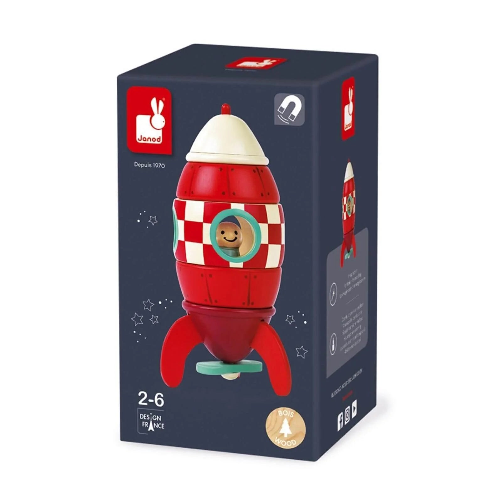Janod Small Magnetic Rocket - ebebek - Black Friday