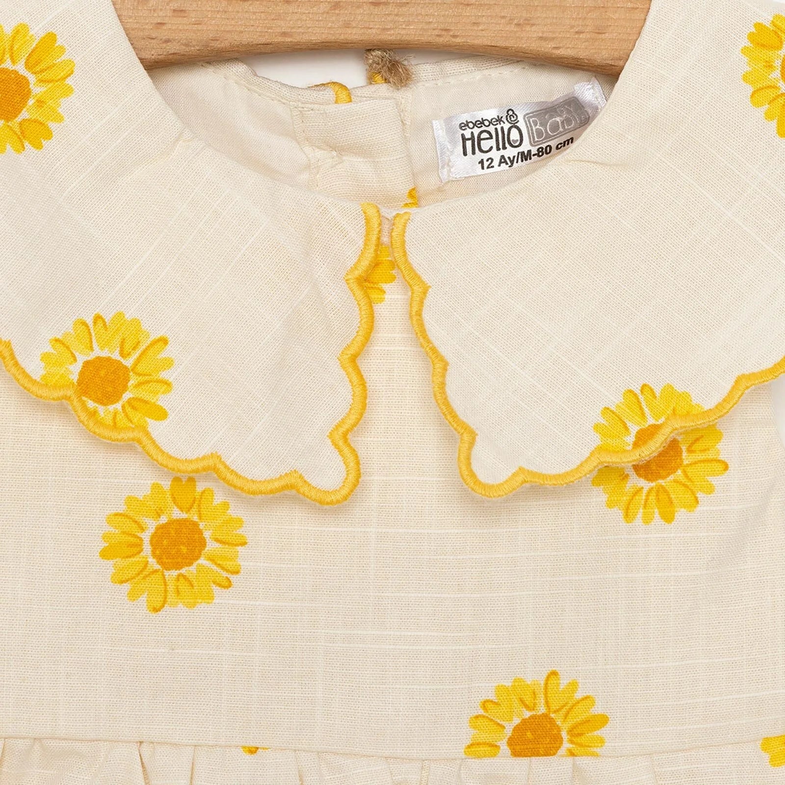 HelloBaby Sun Flower Girl Dress - Ecru - ebebek - Black Friday