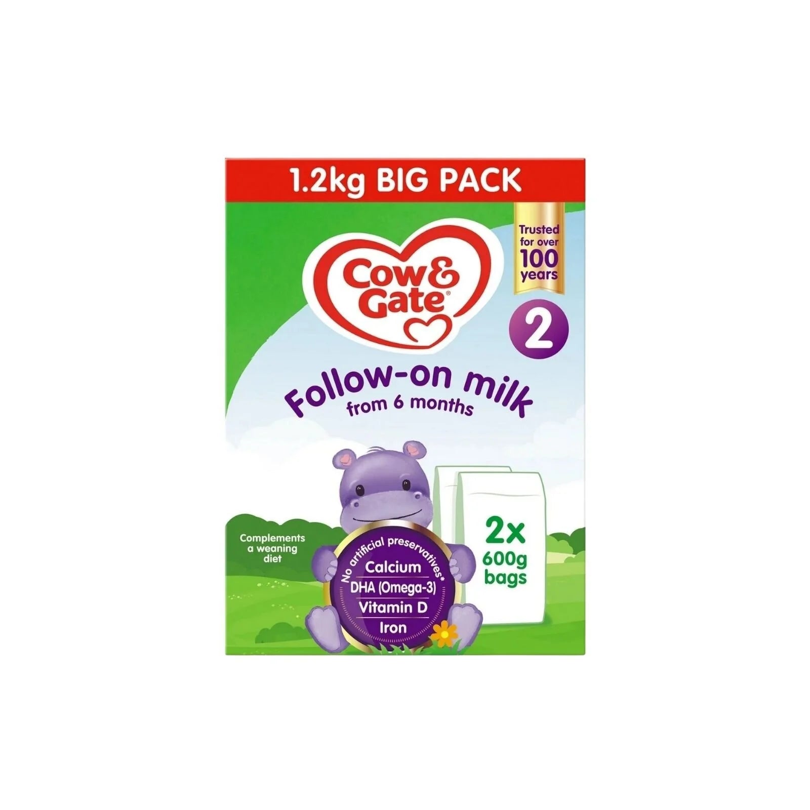 Cow and Gate 2 Follow On Milk Formula 6 - 12 months 1.2kg (2x600g) - ebebek - Black Friday