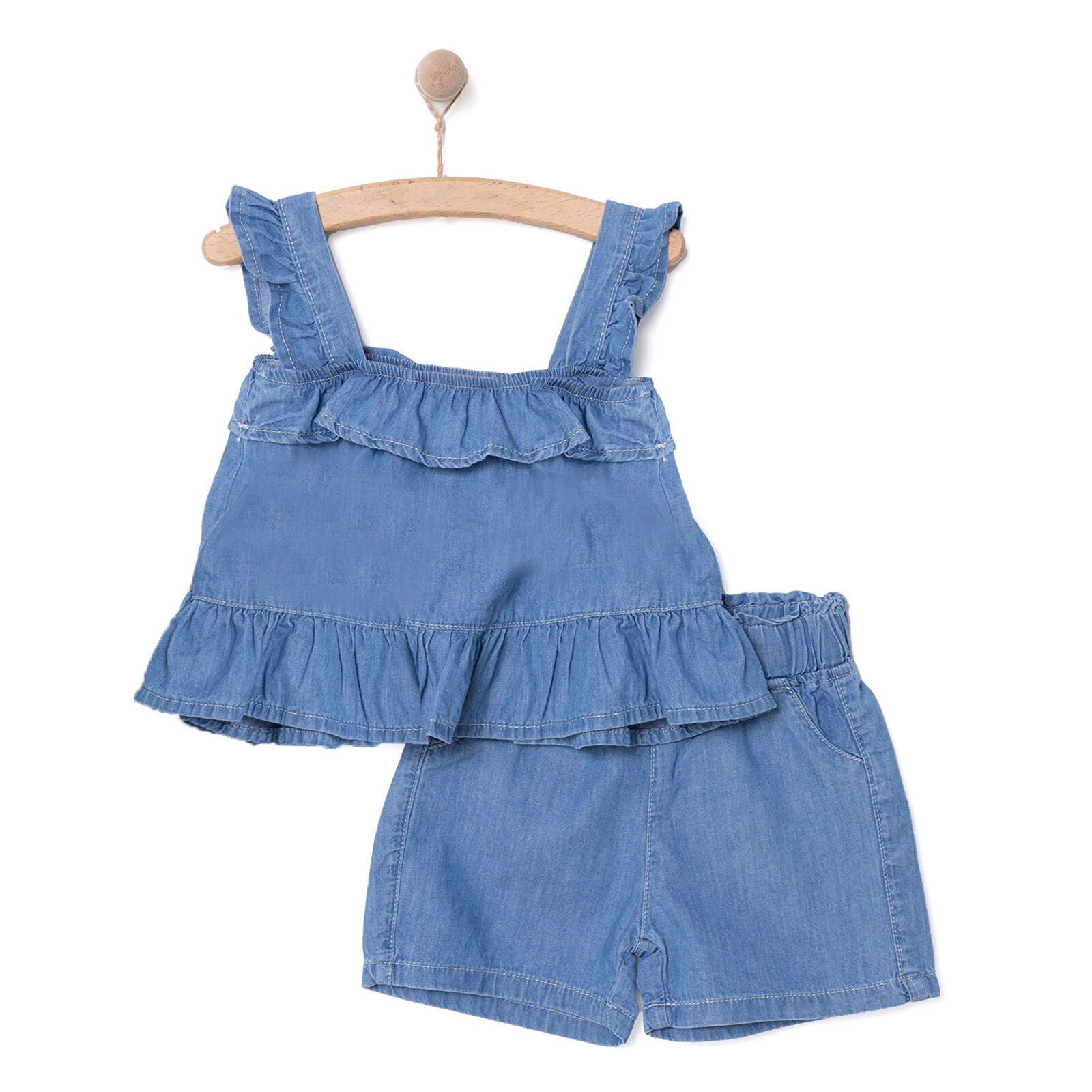 HelloBaby Daisy Girl Blouse & Shorts - Indigo - ebebek - Black Friday