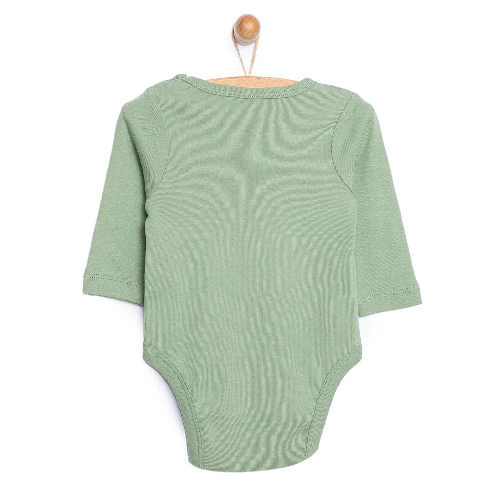 HelloBaby Baby Boy Long Sleeve Bodysuit - Dark Green - ebebek - Black Friday