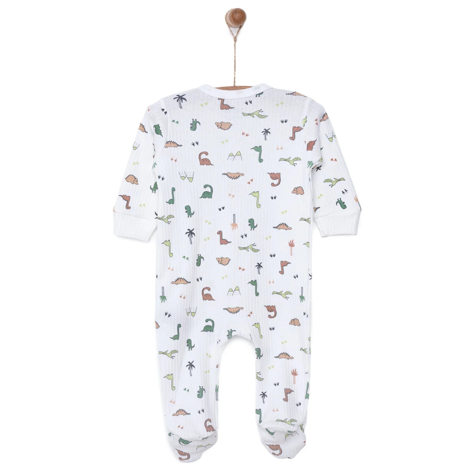 Tiffany Newborn Boy Footed Jumpsuit - Ecru - ebebek - Black Friday