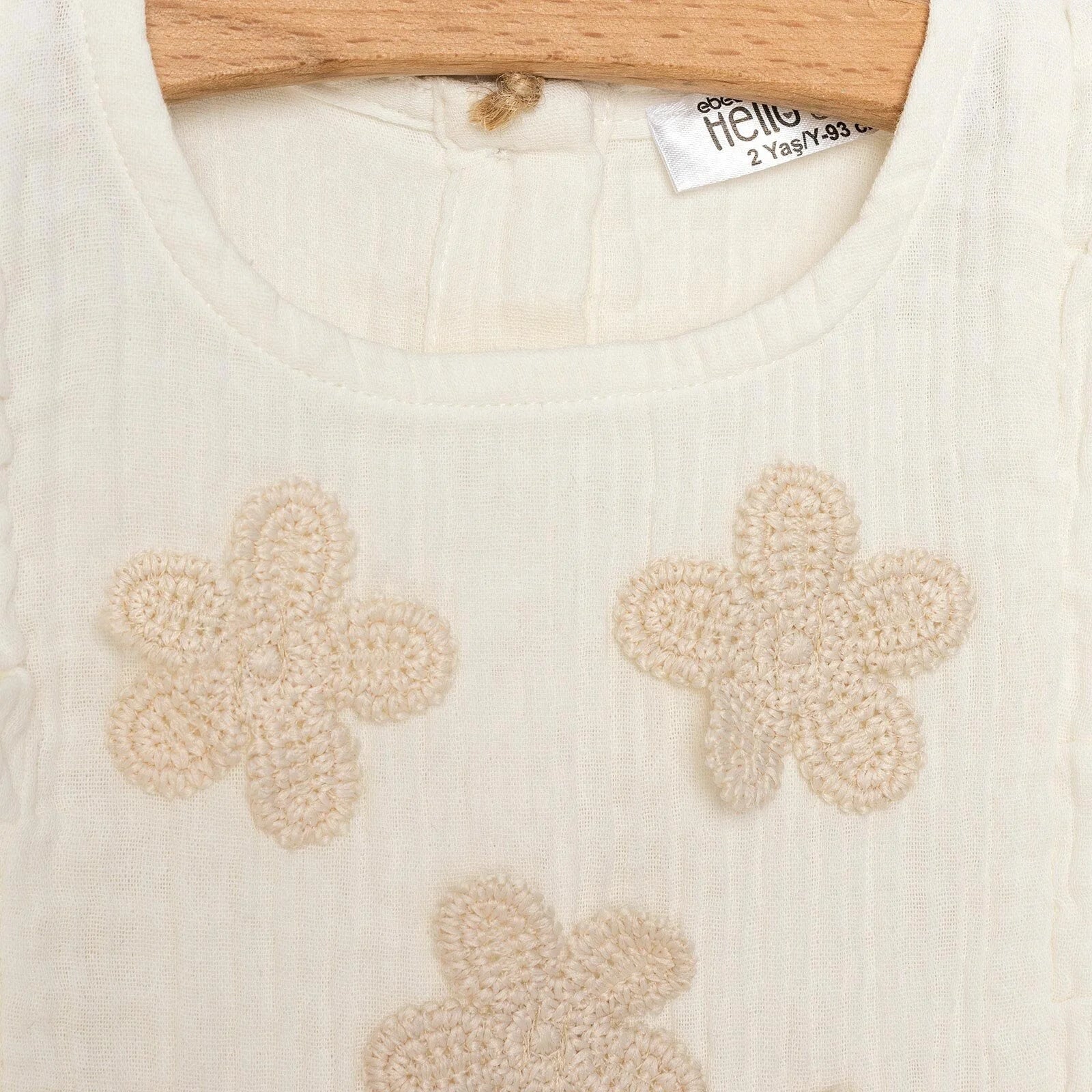 HelloBaby Rustik Girl Dress - Ecru - ebebek - Black Friday