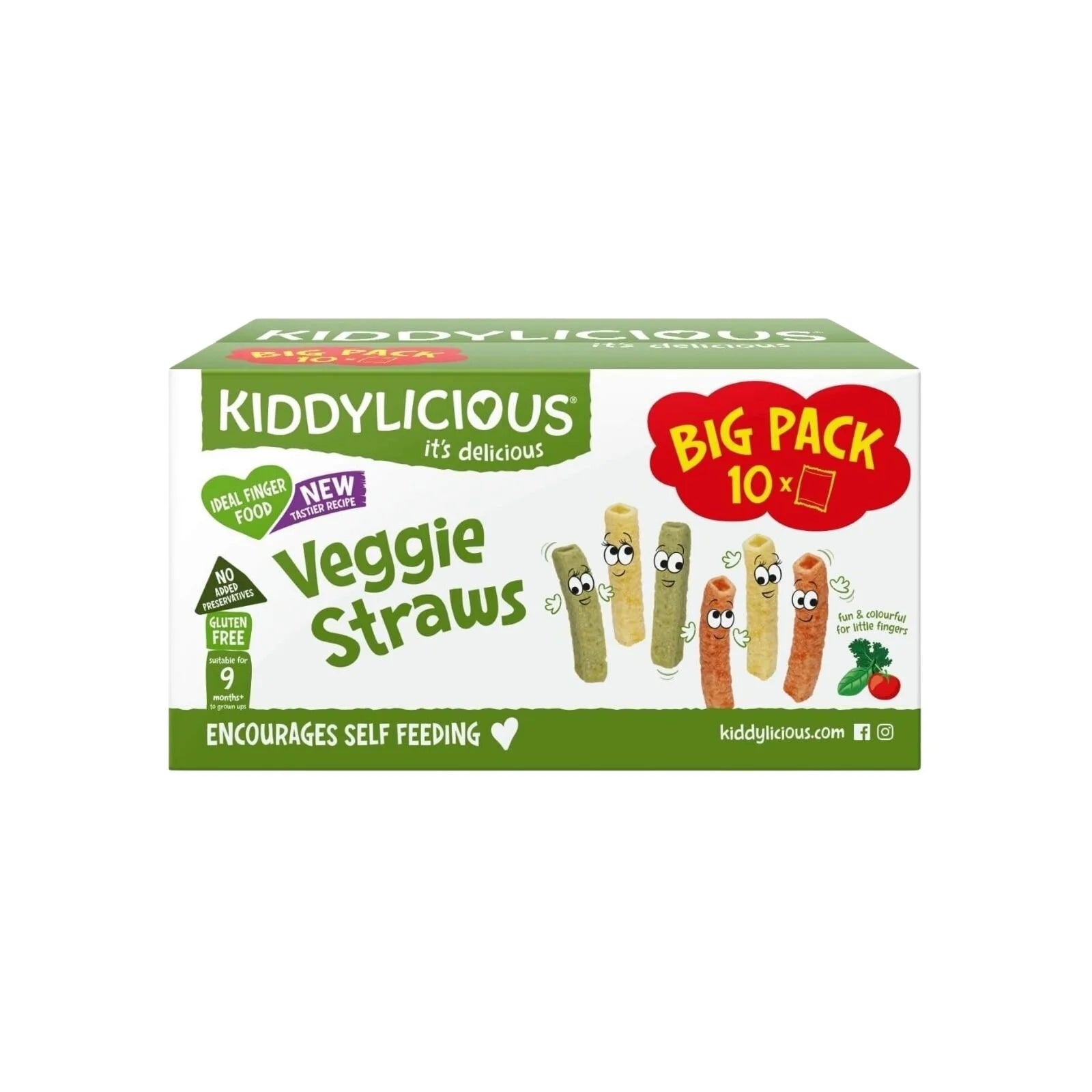 Kiddylicious Veggie Straws Bulk Box 9+ months 120g (10x12g) - ebebek - Black Friday