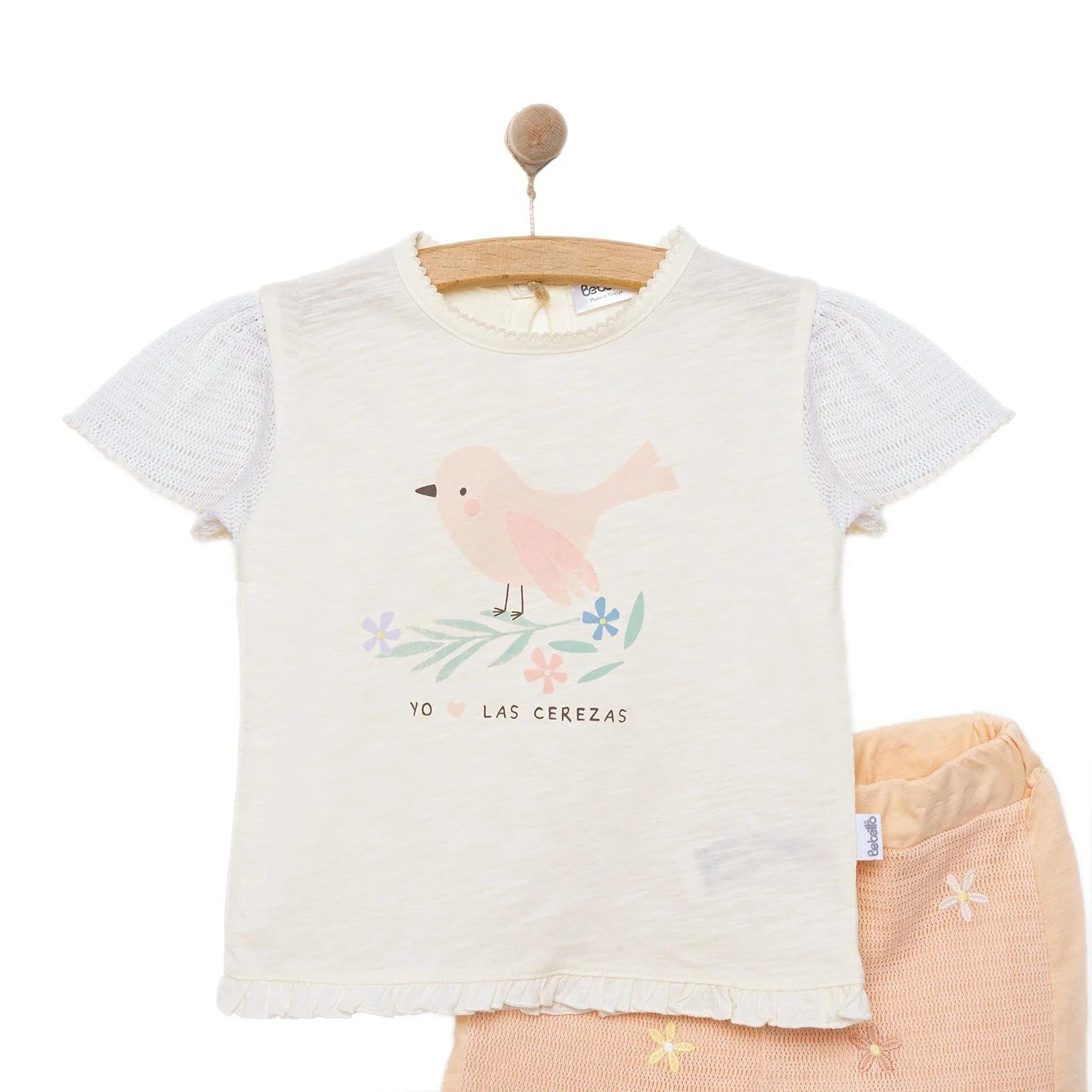 Bebetto Cute Fairy Girl Tshirt - Short - Ecru - ebebek - Black Friday