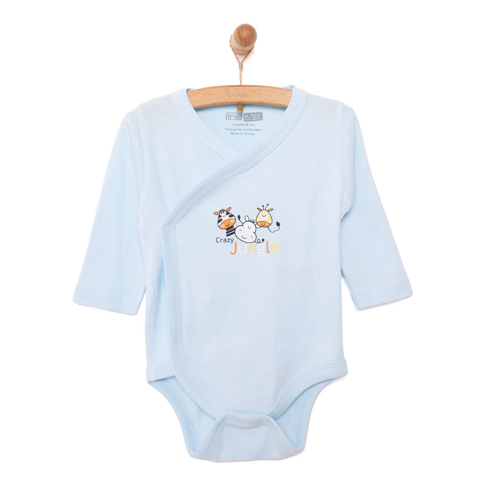 HelloBaby Baby Boy Long Sleeve Body - Light Blue - ebebek - Black Friday