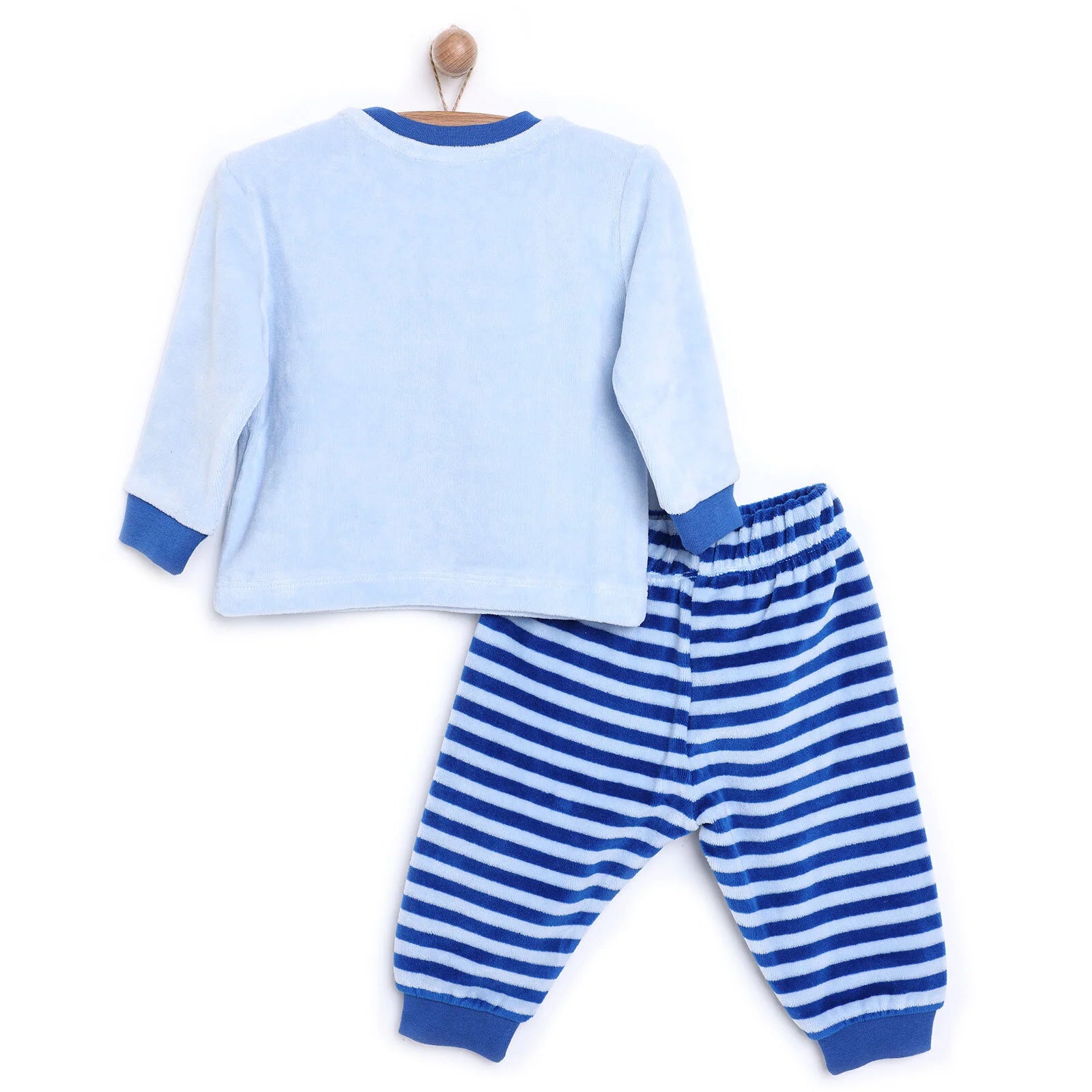 HelloBaby Velvet Pyjamas Set - Blue - ebebek - Black Friday