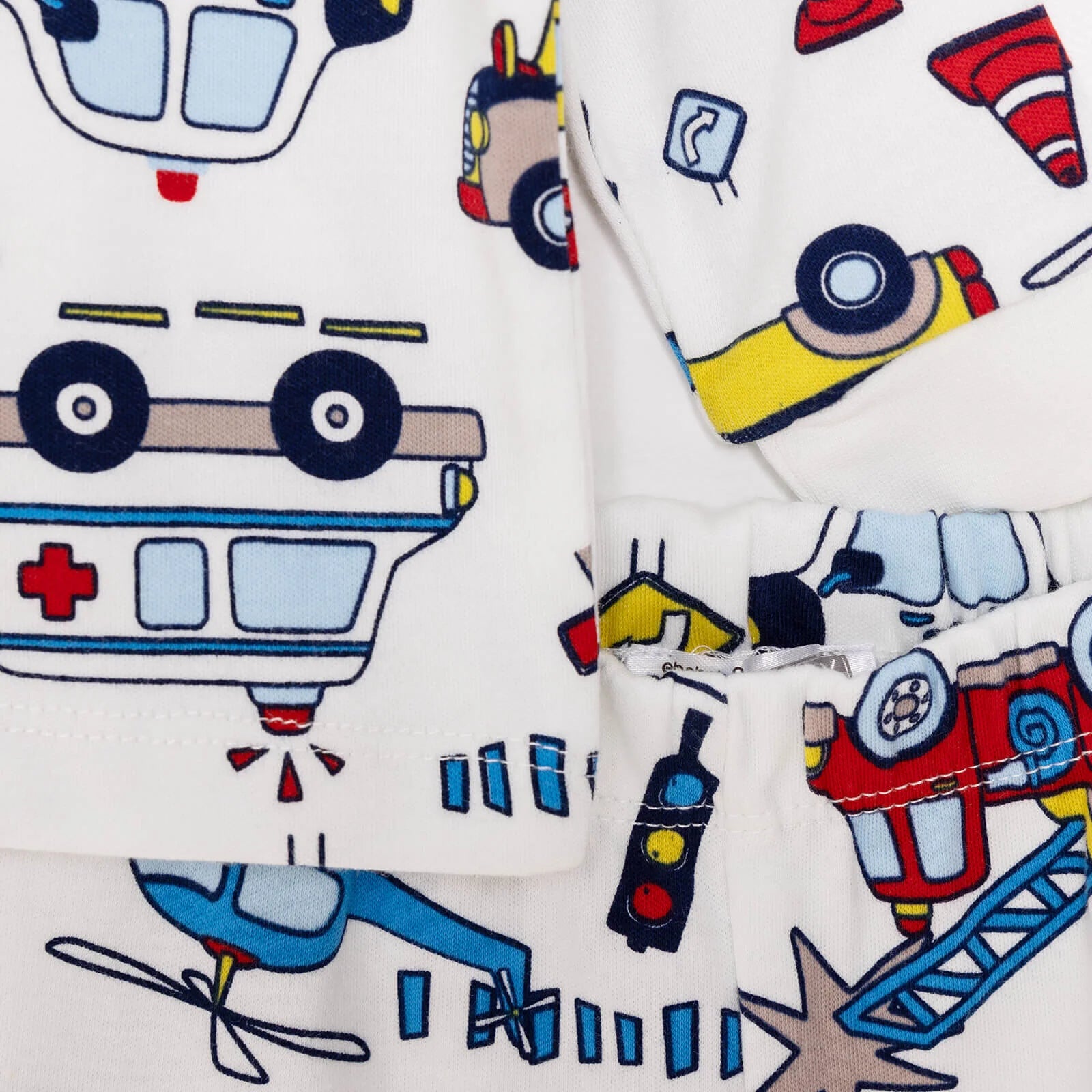 HelloBaby Baby Boy Cars Printed Pyjamas Set - Ecru - ebebek - Black Friday