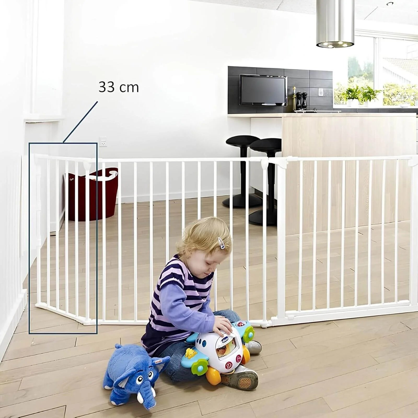 BabyDan Gate Section - White - ebebek - Black Friday