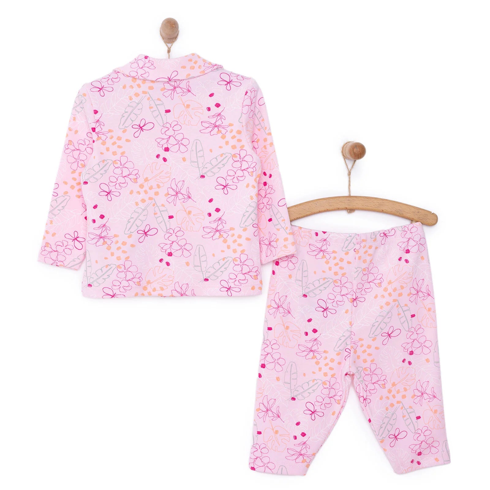HelloBaby Girl Long Sleeve Pyjamas Set - Dark Pink - ebebek - Black Friday