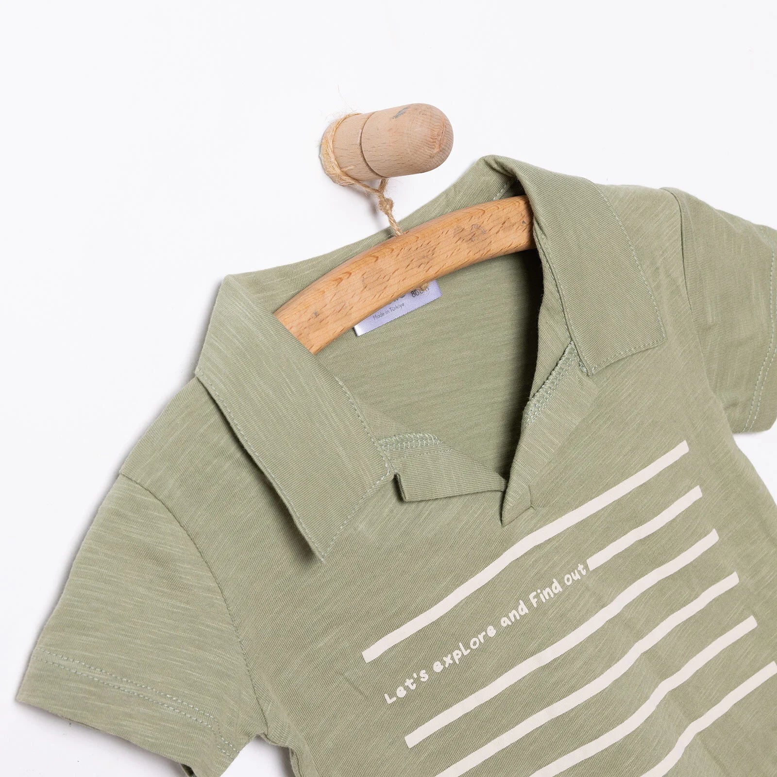 Bebetto Good Adventure Boy Tshirt - Short - Khaki - ebebek - Black Friday