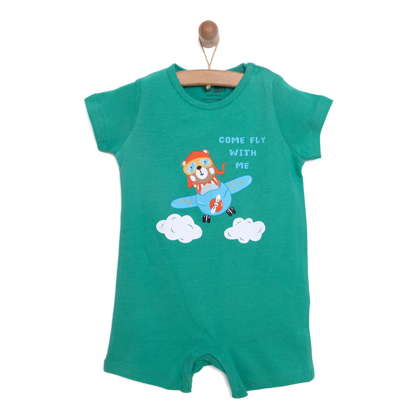 HelloBaby Baby Boy Short Jumpsuit - Green - ebebek - Black Friday