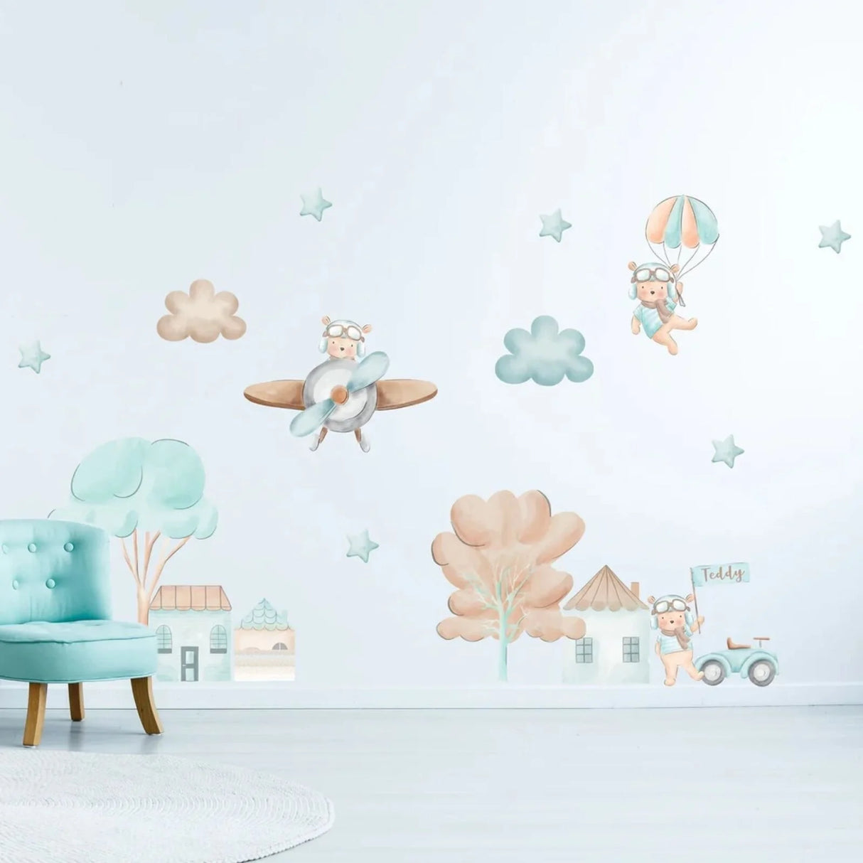 Live Vida Teddy Adventures Large Wall Stickers - ebebek - Black Friday