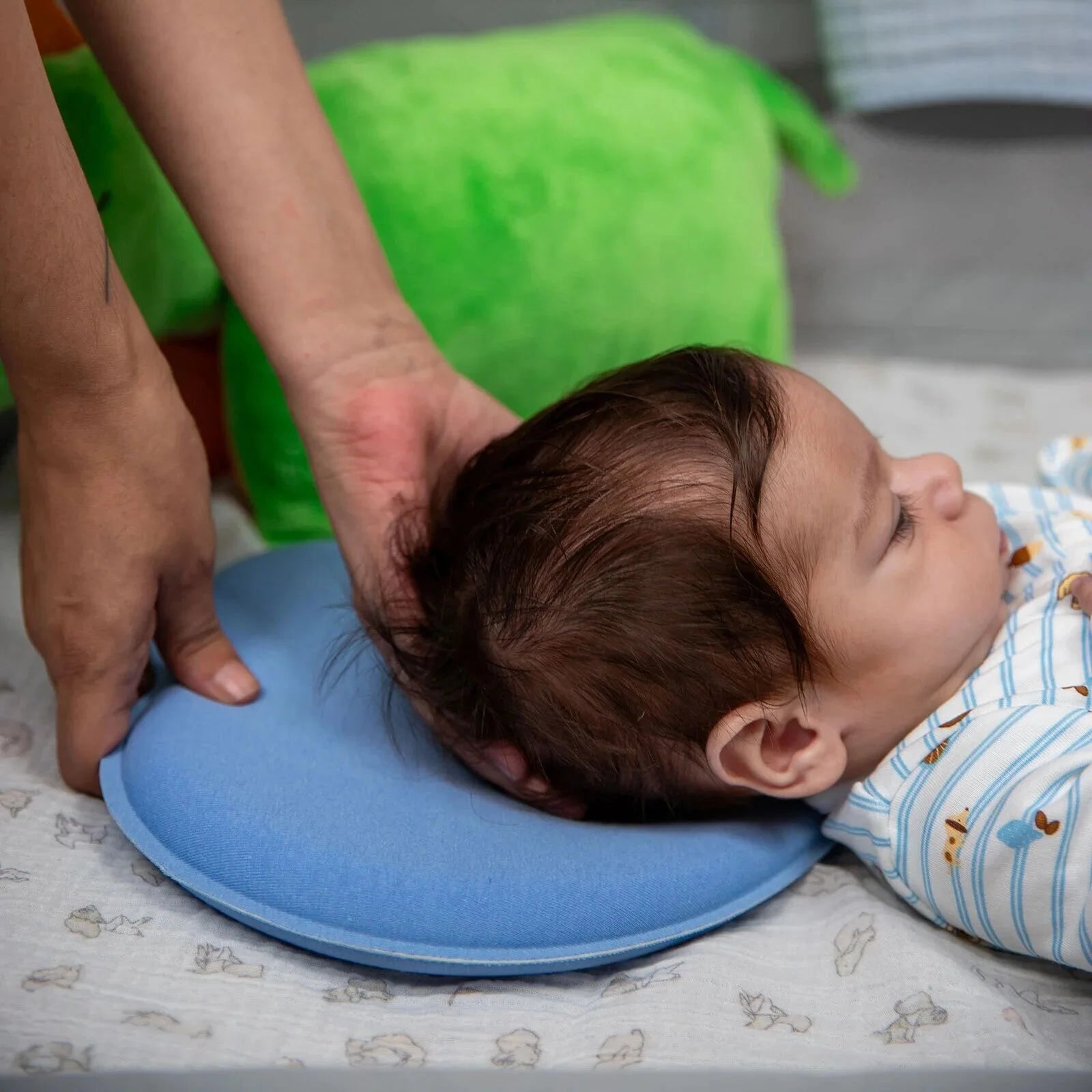 baby plus Baby Flat Head Pillow - Blue - ebebek - Black Friday