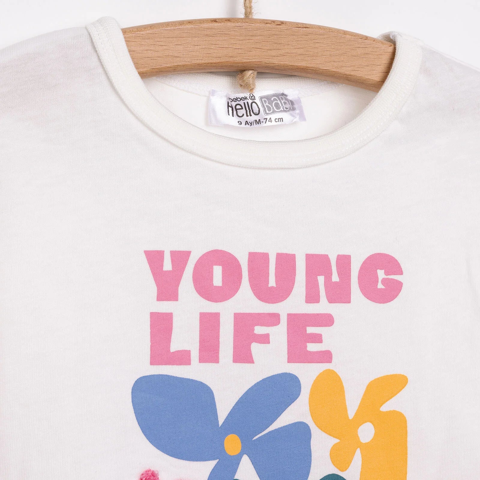 HelloBaby Motto Girl Girl Tshirt - Short - White - ebebek - Black Friday