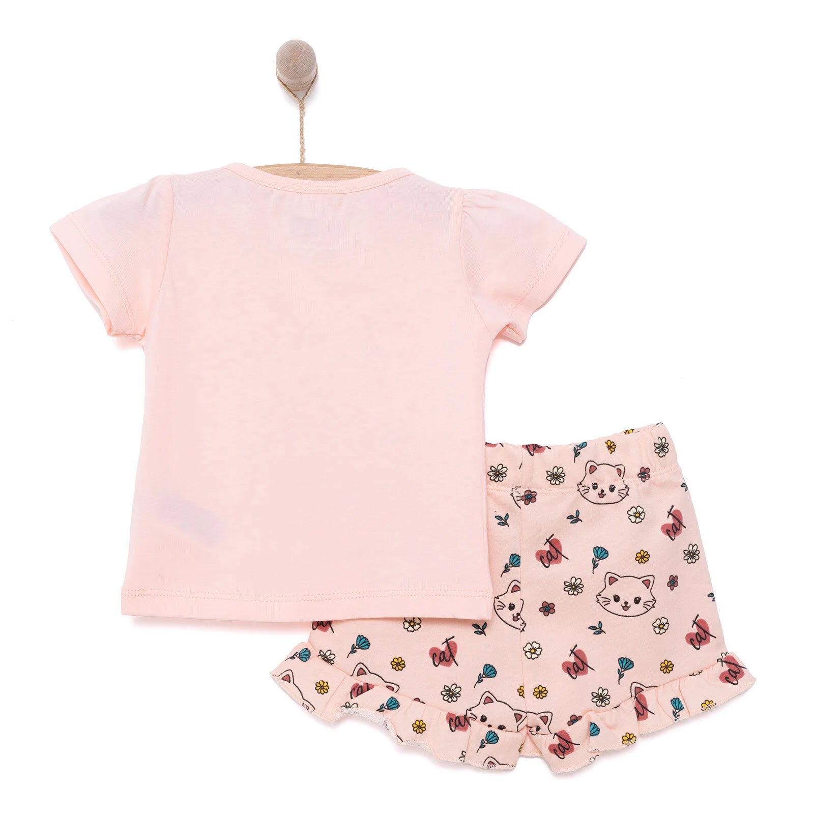 HelloBaby Basic Grl Cat Printed Tshirt - Short - Pink - ebebek - Black Friday