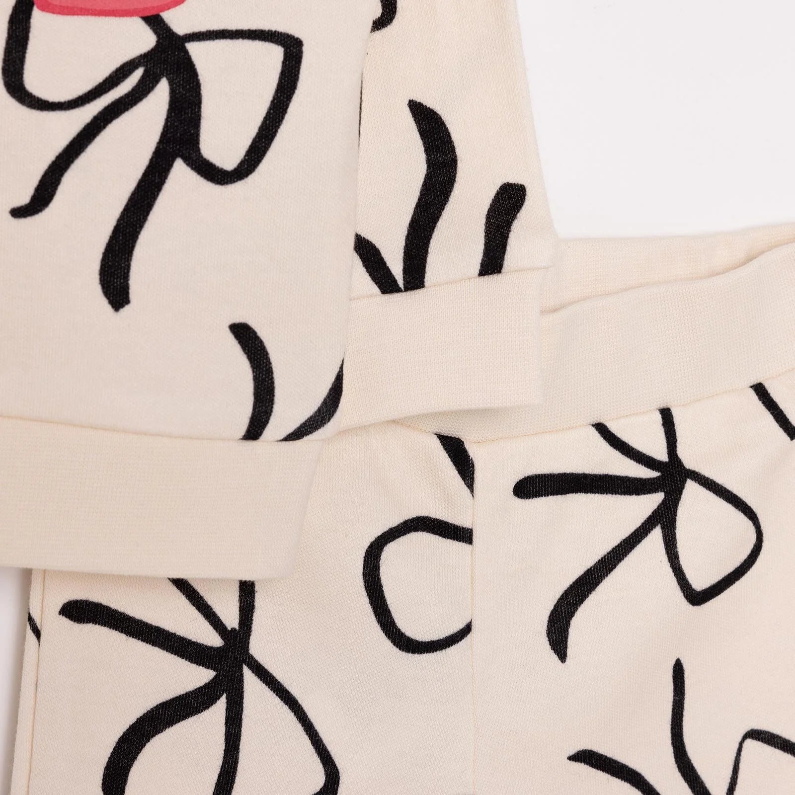 HelloBaby Basic Girl Bow Printed Jogging Set - ebebek - Black Friday