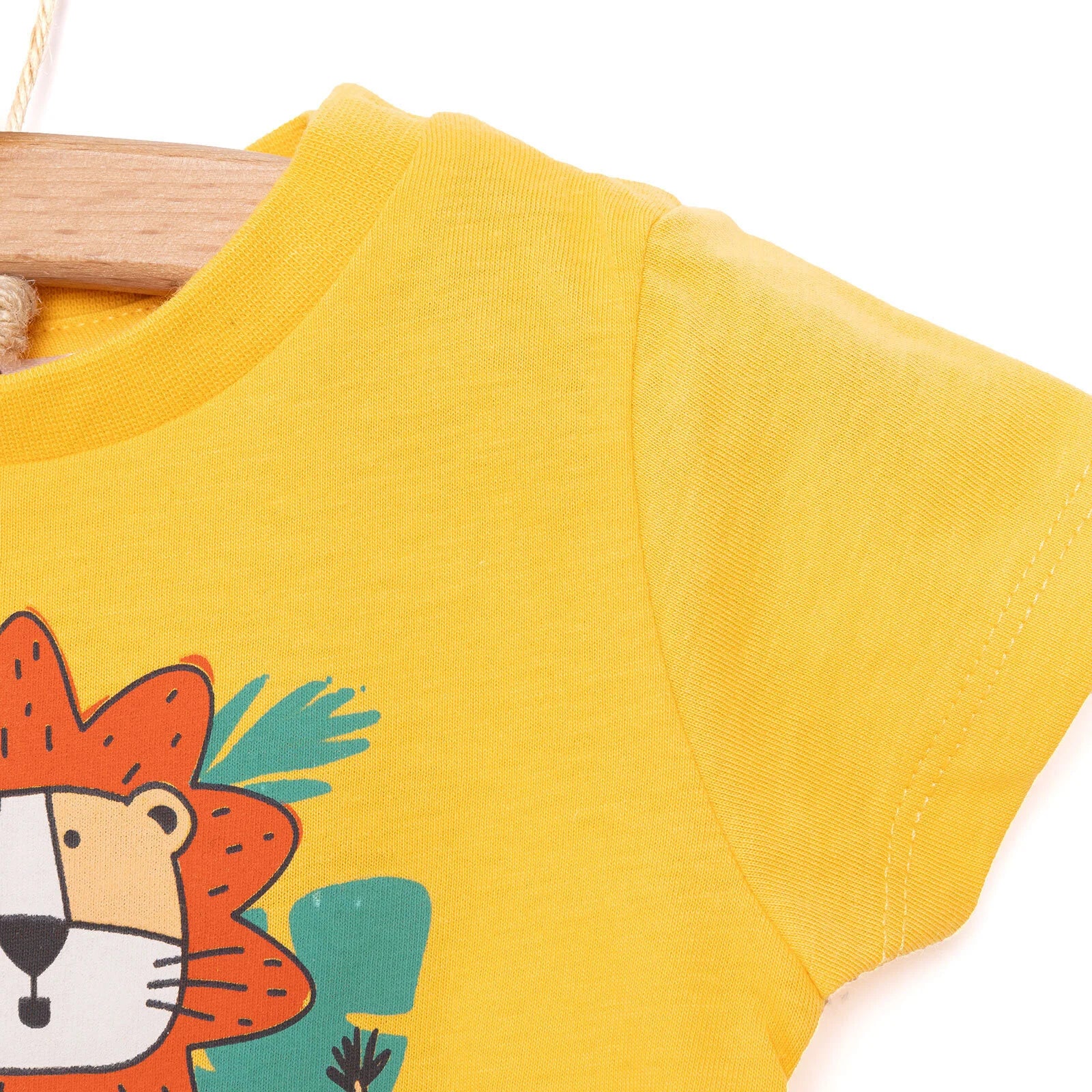 HelloBaby Basic Lion Printed Tshirt - Yellow - ebebek - Black Friday