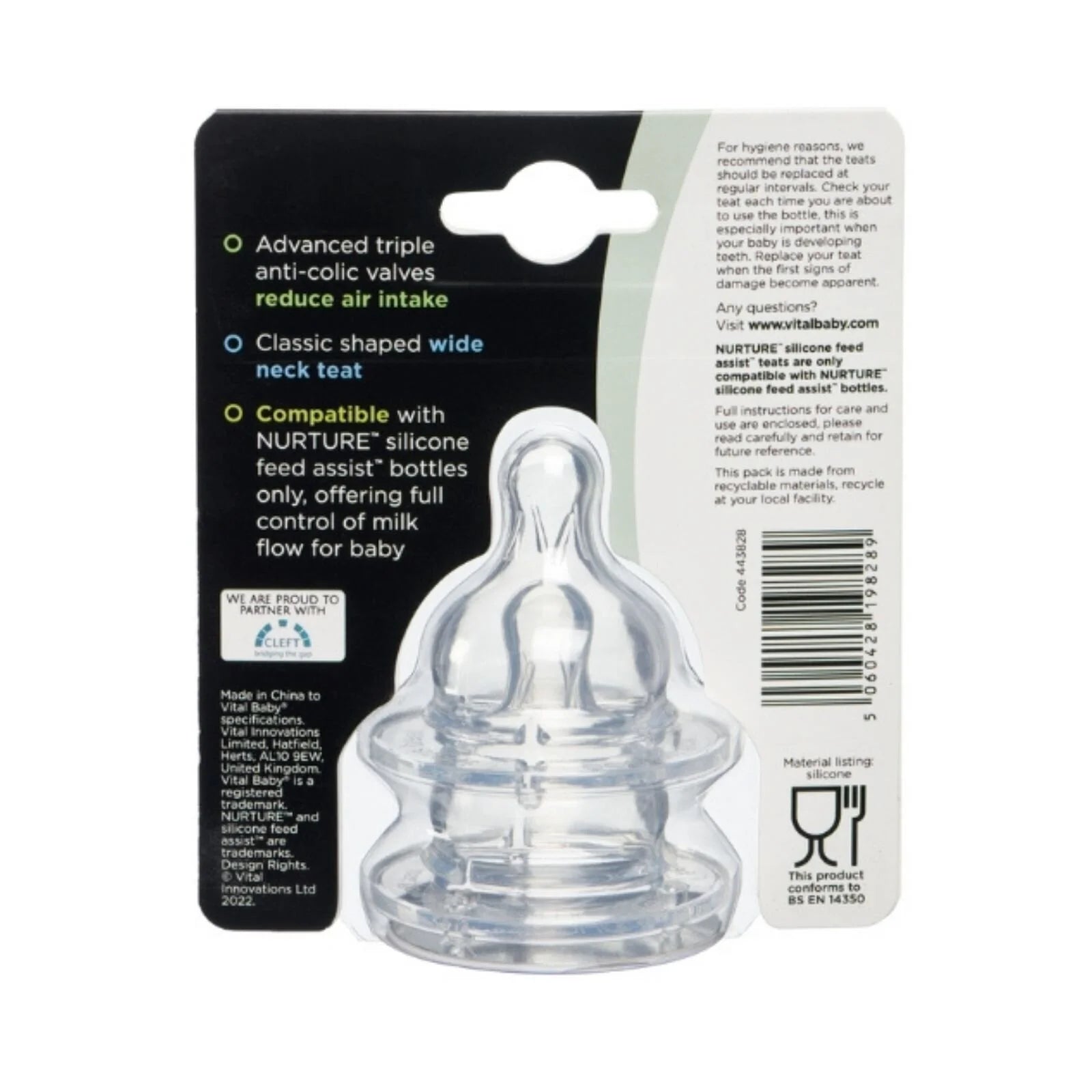 Vital Baby Nurture Breast Like Feeding Teat Fast Flow Pack of 2 - ebebek - Black Friday