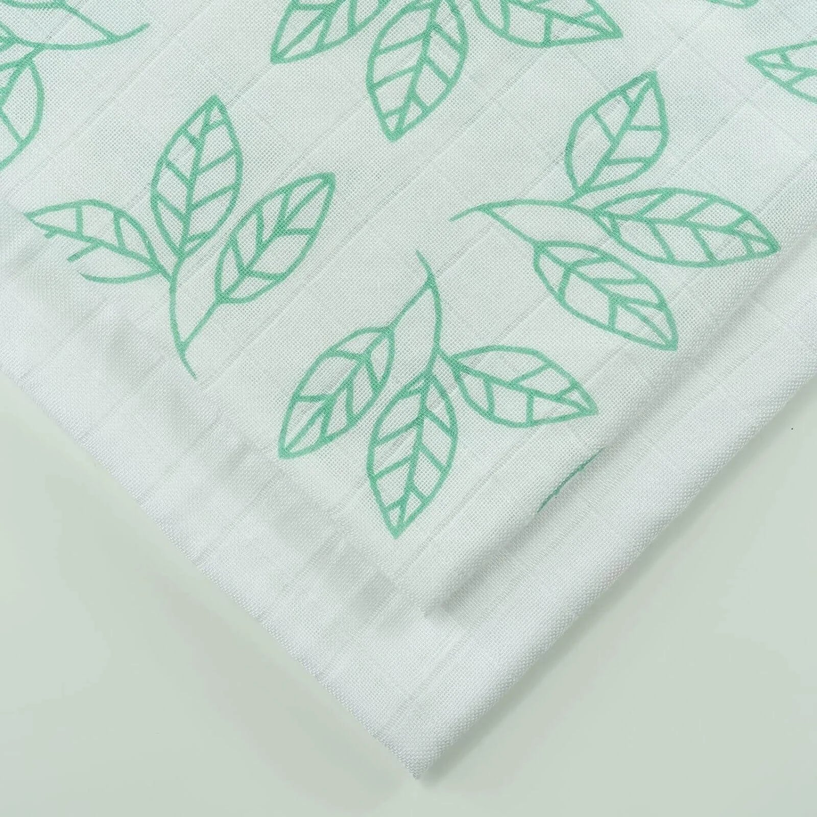 MuslinZ Bamboo/Organic Cotton Muslin Squares 70x70cm Pack of 3 - Aqua Leaf - ebebek - Black Friday