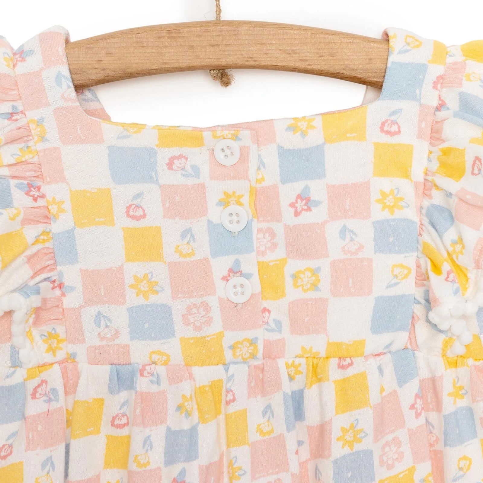 HelloBaby Flowers Girl Short Overalls - Printed - ebebek - Black Friday