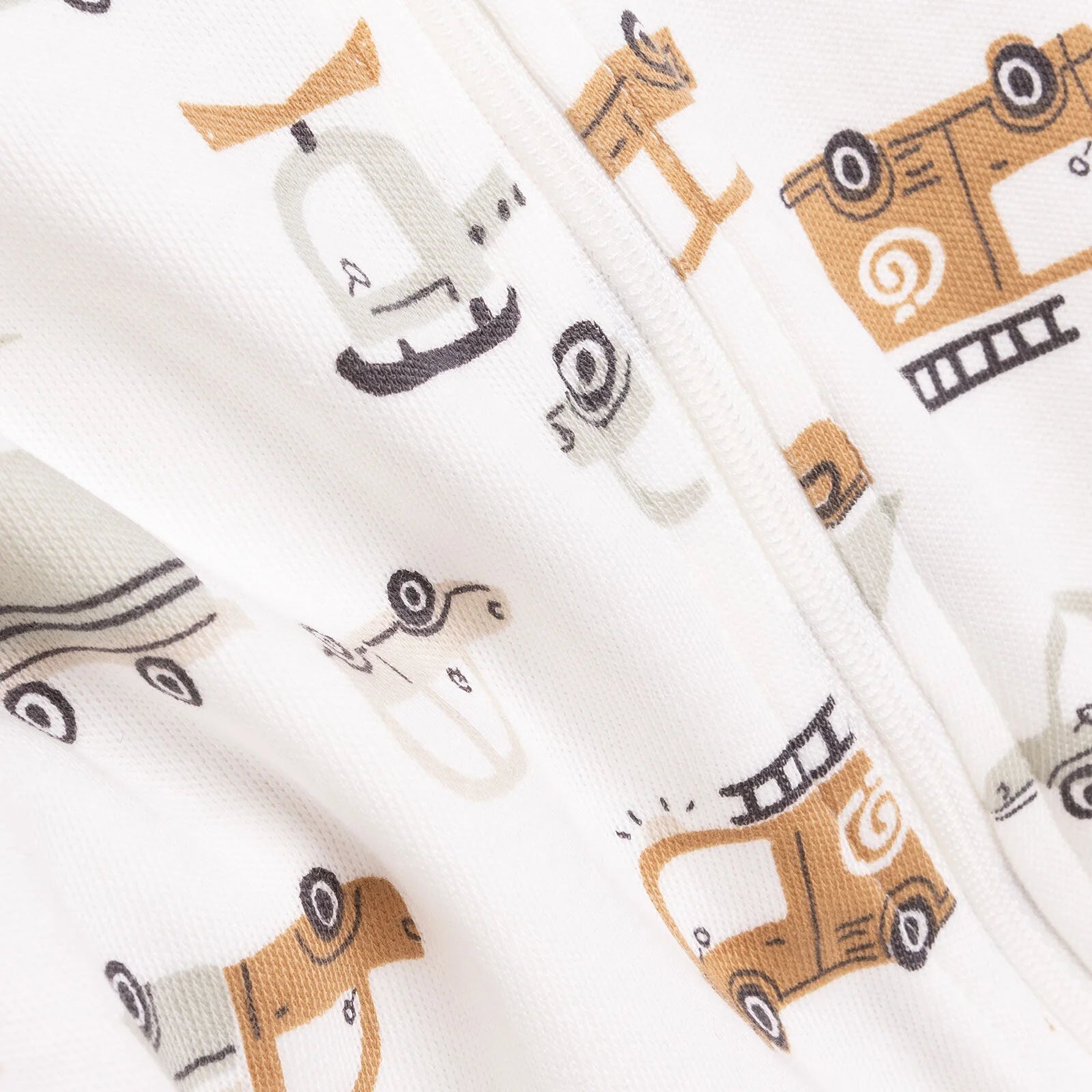 HelloBaby Newborn Boy Organic Footed Jumpsuit - Ecru - ebebek - Black Friday