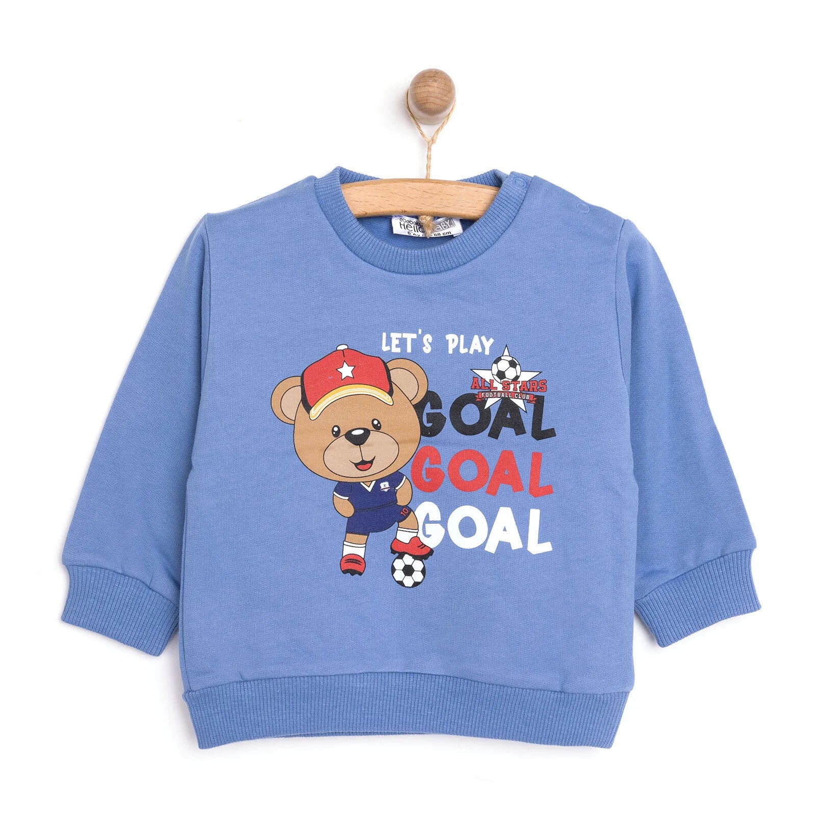 HelloBaby Basic Low Raised Goal Printed Sweatshirt - ebebek - Black Friday