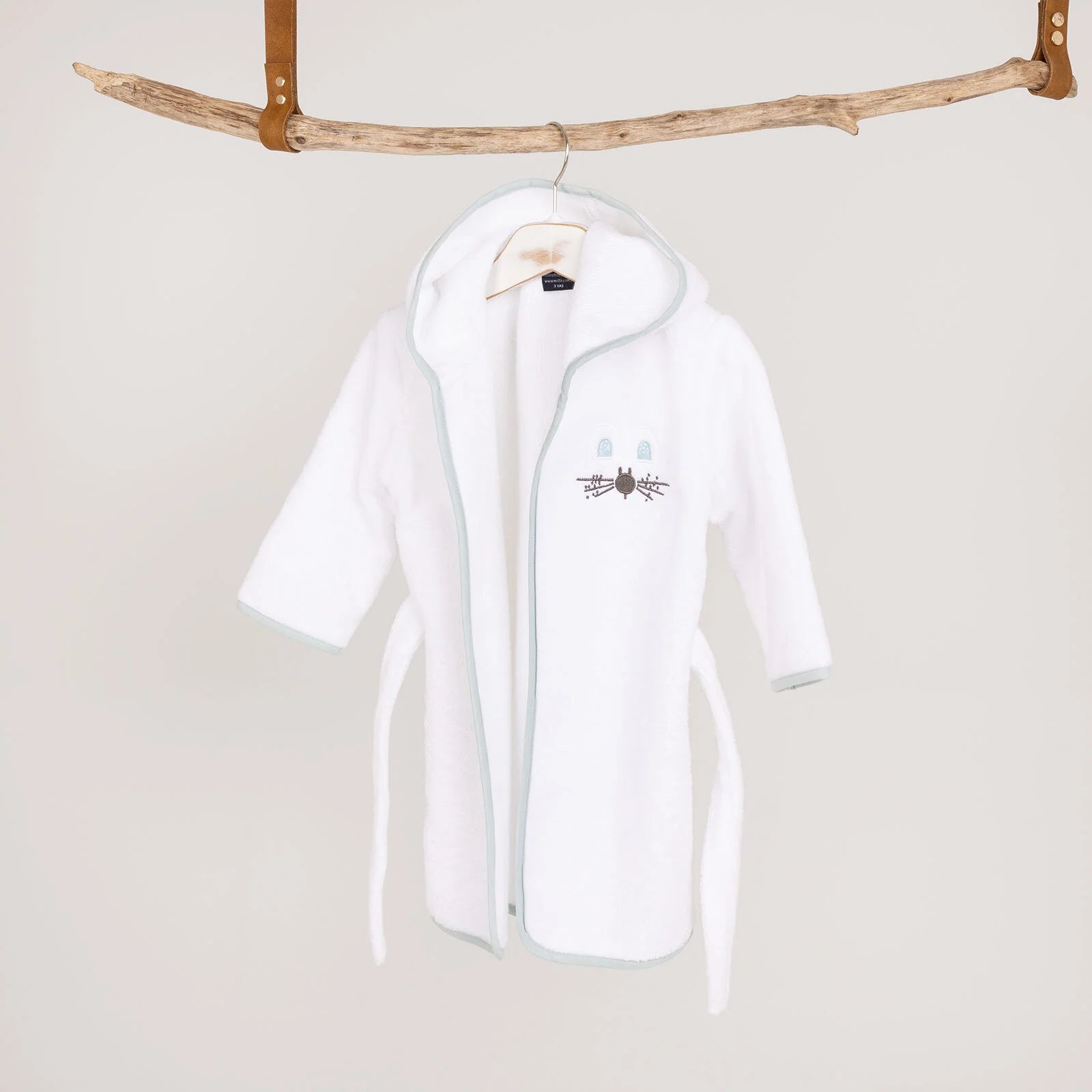 Mollia Boy Baby Bathrobe - White - ebebek - Black Friday
