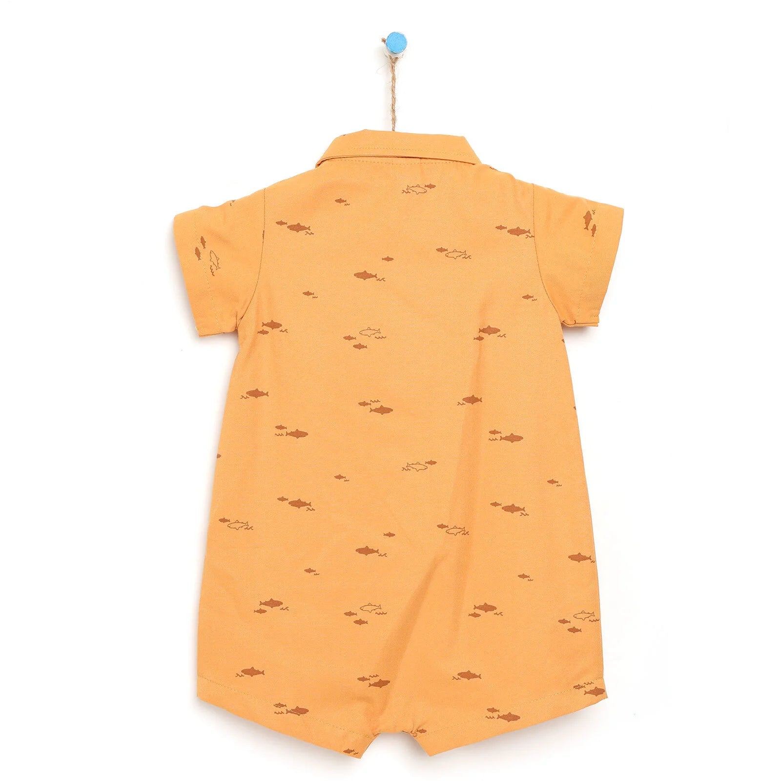 Bebbek Baby Shark Short Sleeve Jumpsuit - Orange - ebebek - Black Friday