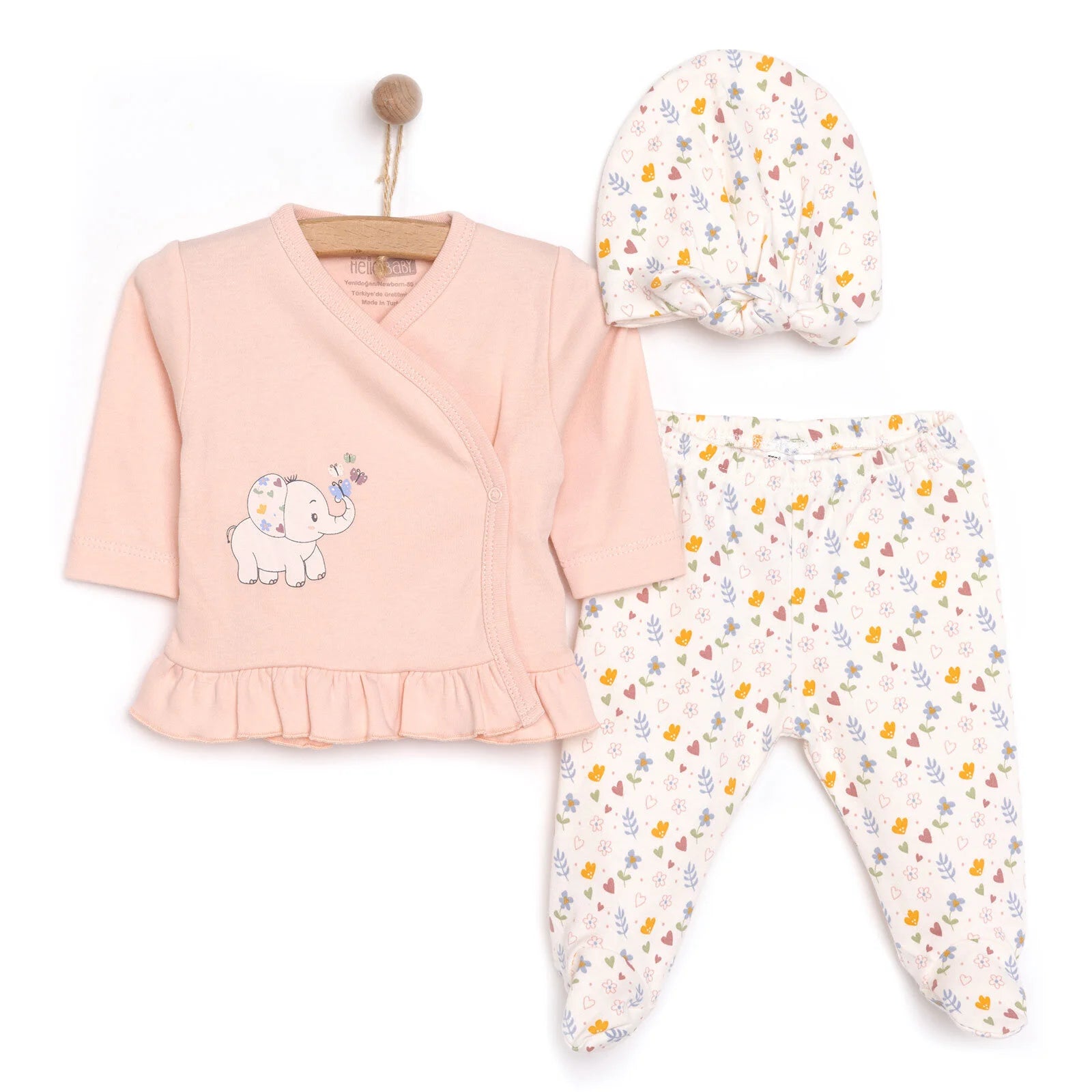 HelloBaby Body - Hat - Footed Jumpsuit - Pink - ebebek - Black Friday