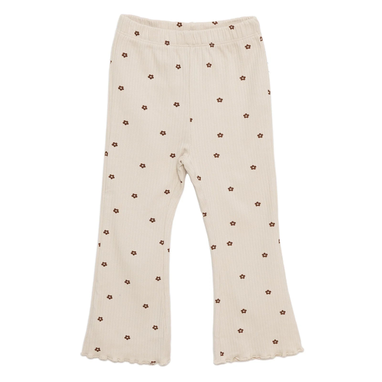 HelloBaby Basic Girl Daisy Patterned Leggings - Beige - ebebek - Black Friday