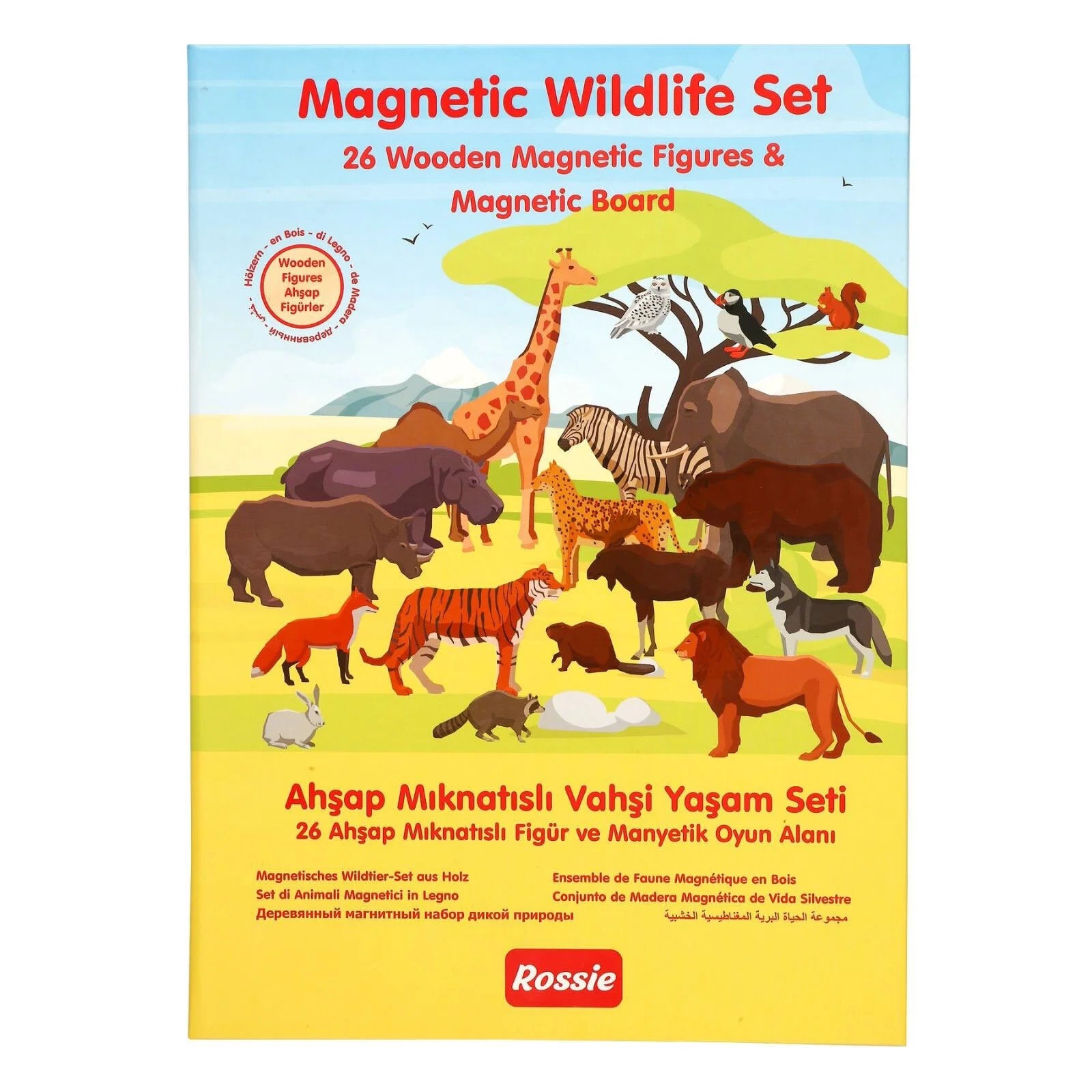Rossie Wooden Magnetic Wildlife Playset - ebebek - Black Friday