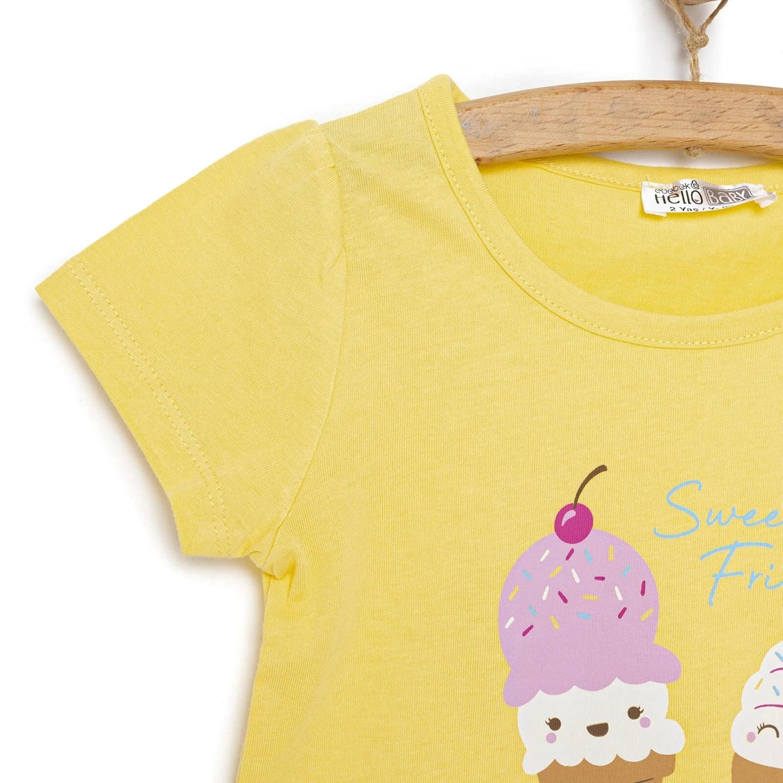 HelloBaby Basic Ice Cream Printed Tshirt - Yellow - ebebek - Black Friday