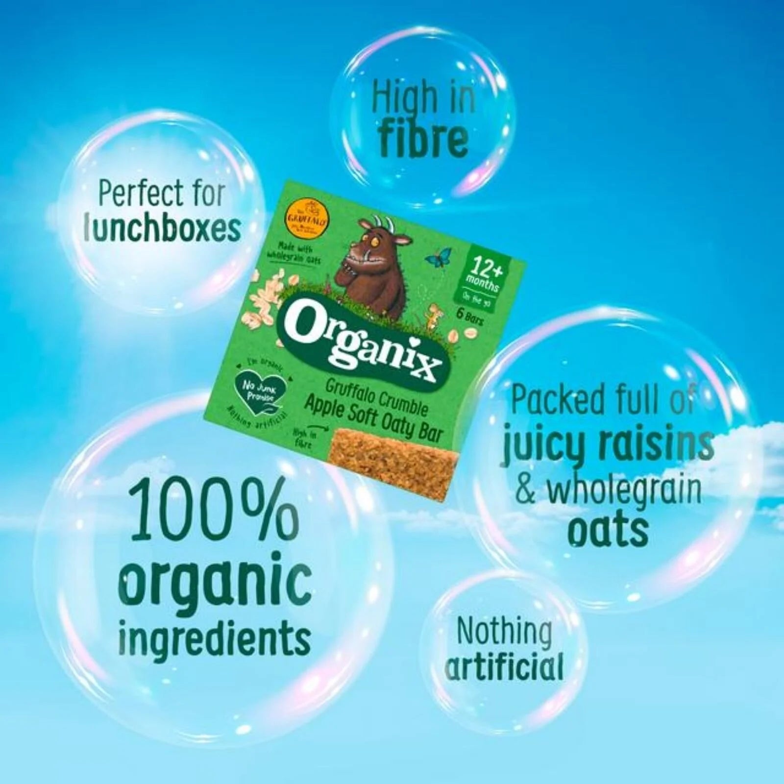 Organix Gruffalo Apple Crumble Oaty Bar 12+months 138g (6x23g) - ebebek - Black Friday