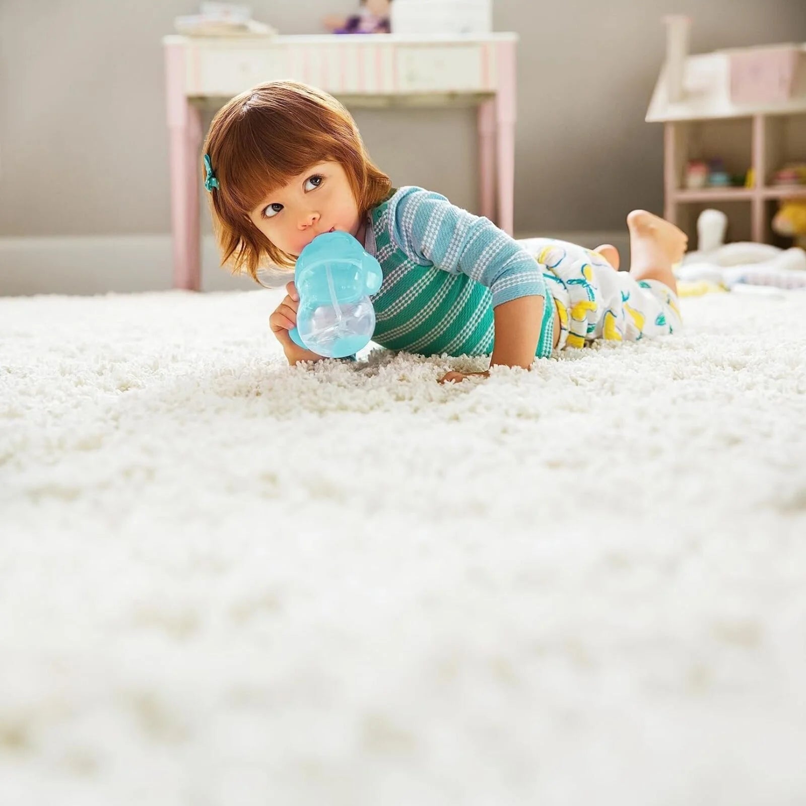 Munchkin Click Lock Tip & Sip Weighted Straw Cup 207ml - Blue - ebebek - Black Friday