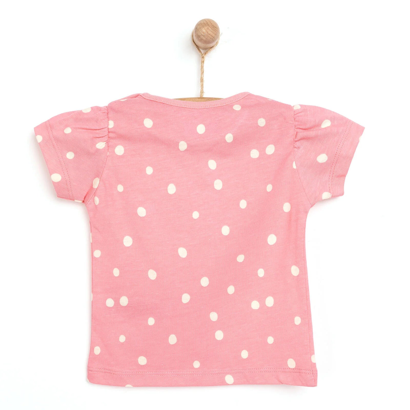 HelloBaby Basic Girl Happy Patterned T-shirt - Dark Pink - ebebek - Black Friday