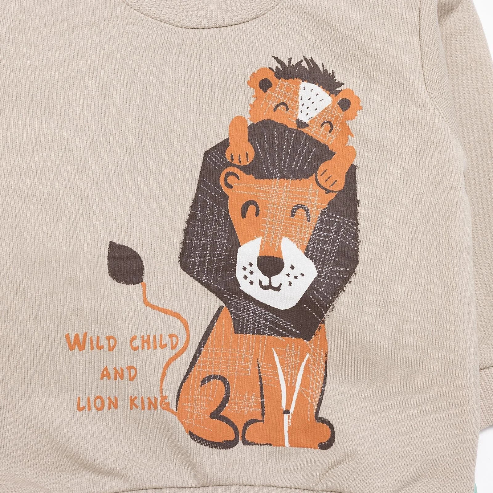 HelloBaby Basic Lion Sweatshirt - Mink - ebebek - Black Friday