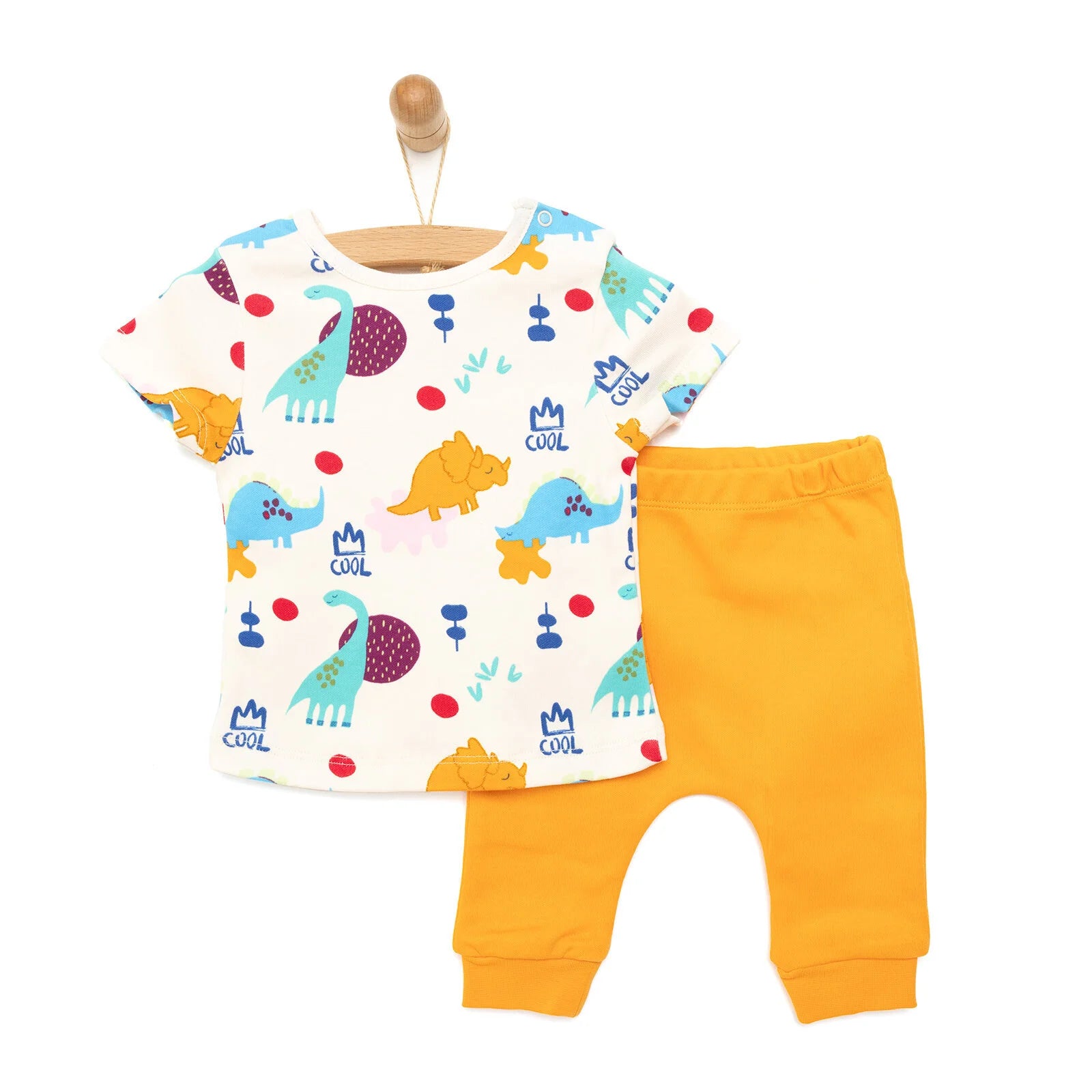 HelloBaby Newborn Baby Boy T-shirt - Footless Bottom - Orange - ebebek - Black Friday