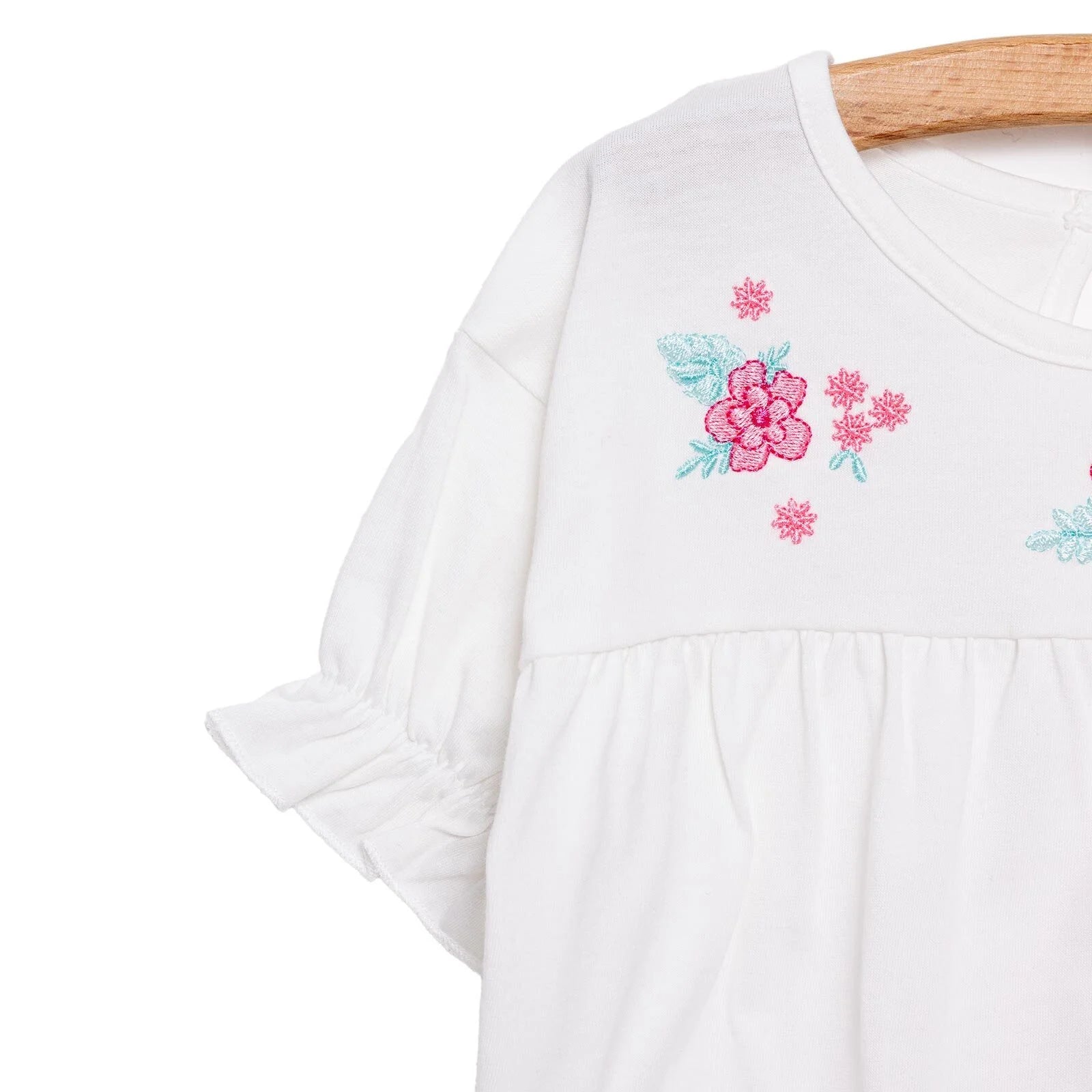 HelloBaby Little Blooms Girl T-shirt & Short - Ecru - ebebek - Black Friday