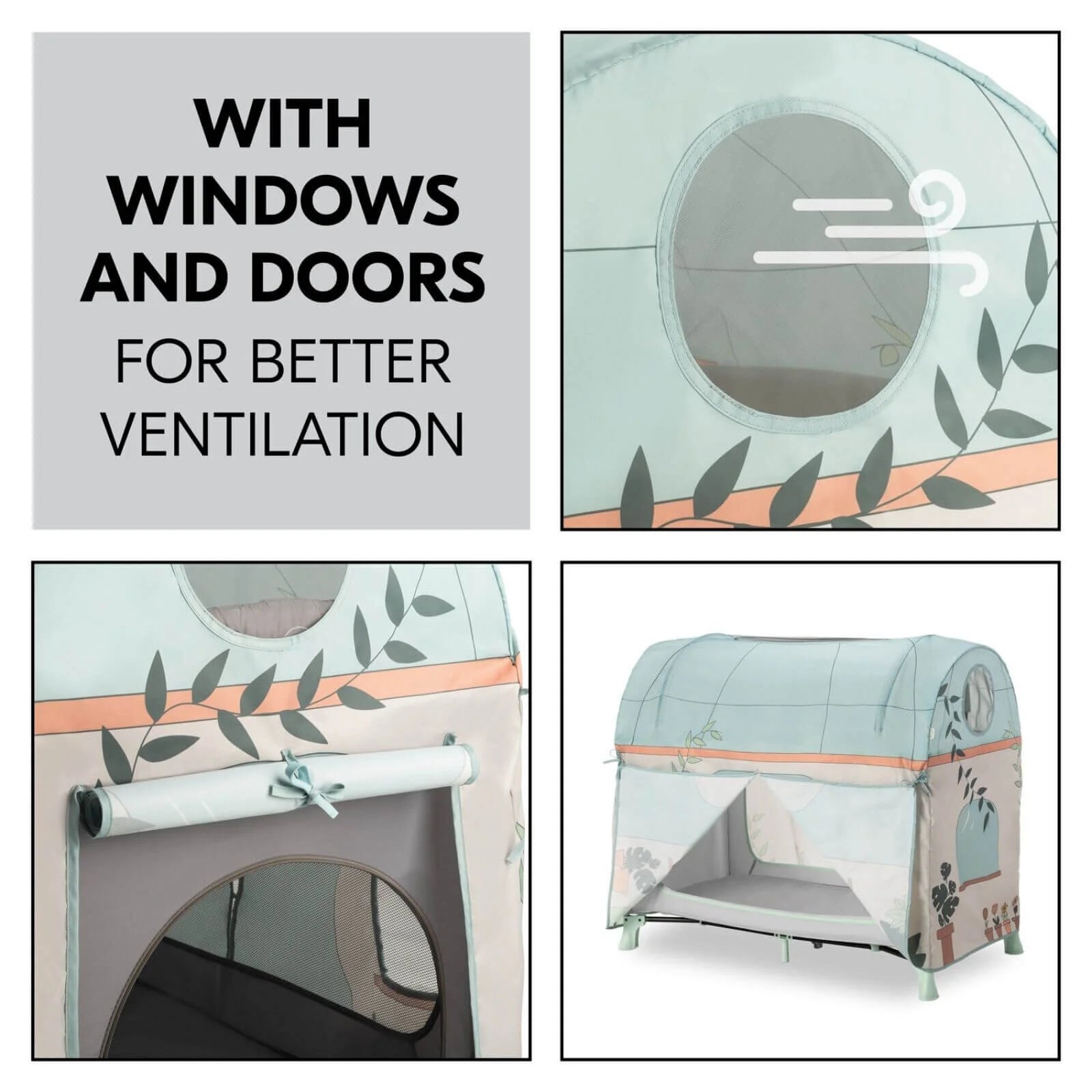 Hauck Travel Cot Cover - Plants - ebebek - Black Friday