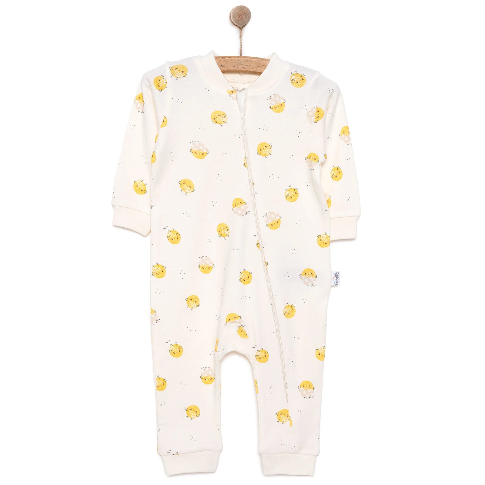 HelloBaby Newborn Chıck Chıck Unisex Jumpsuit - Ecru - ebebek - Black Friday