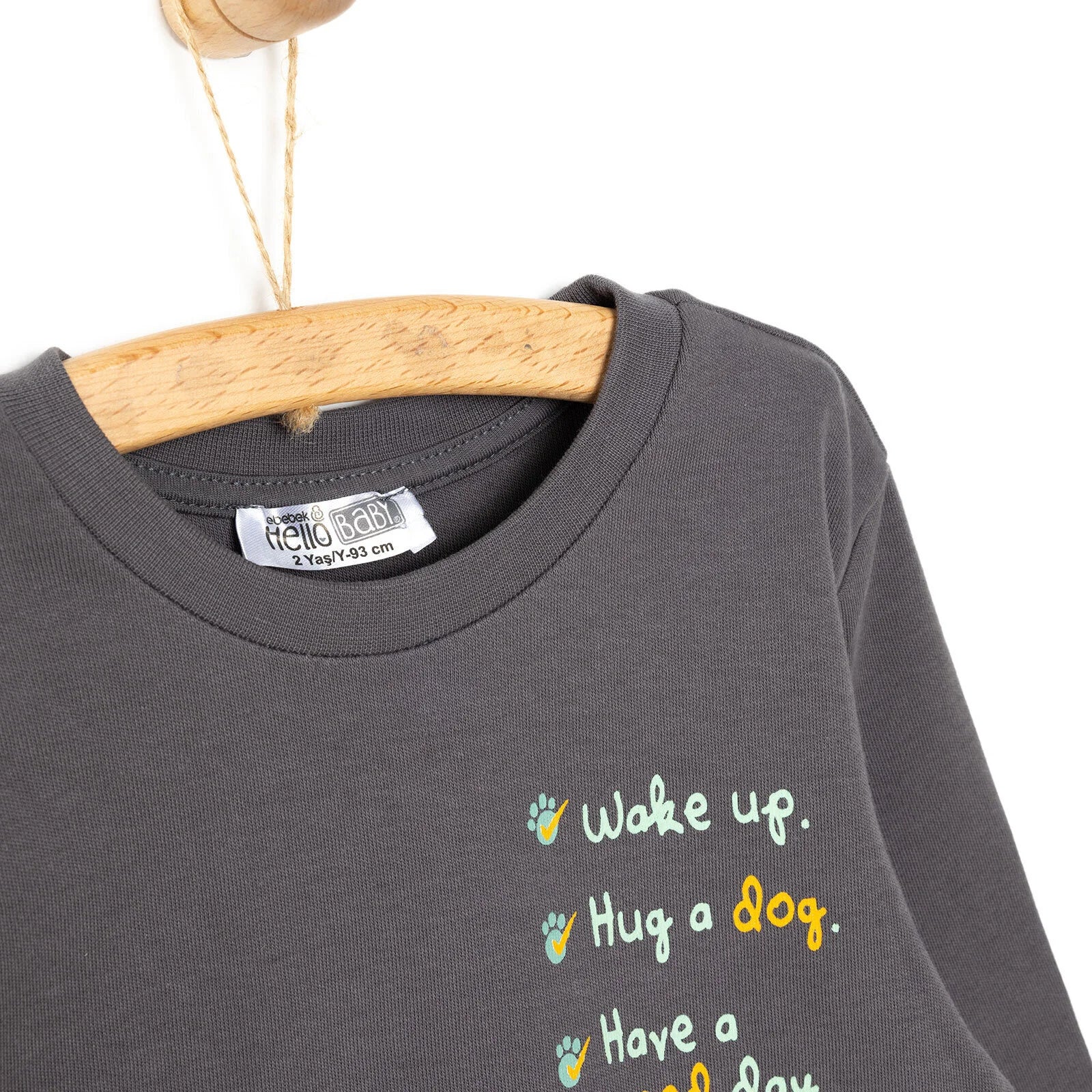 HelloBaby Basic Boy Text Printed Jogging - Anthracite - ebebek - Black Friday