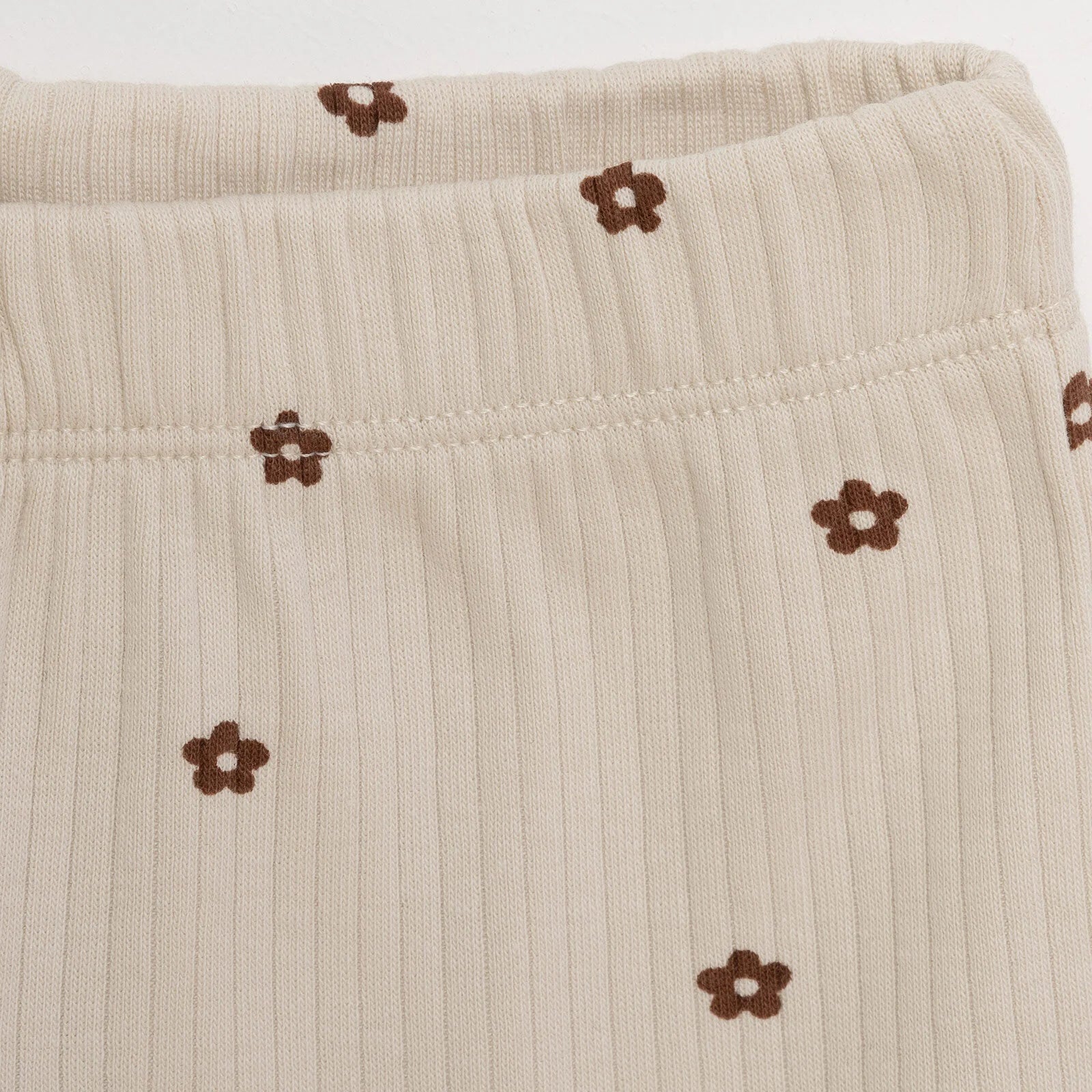 HelloBaby Basic Girl Daisy Patterned Leggings - Beige - ebebek - Black Friday