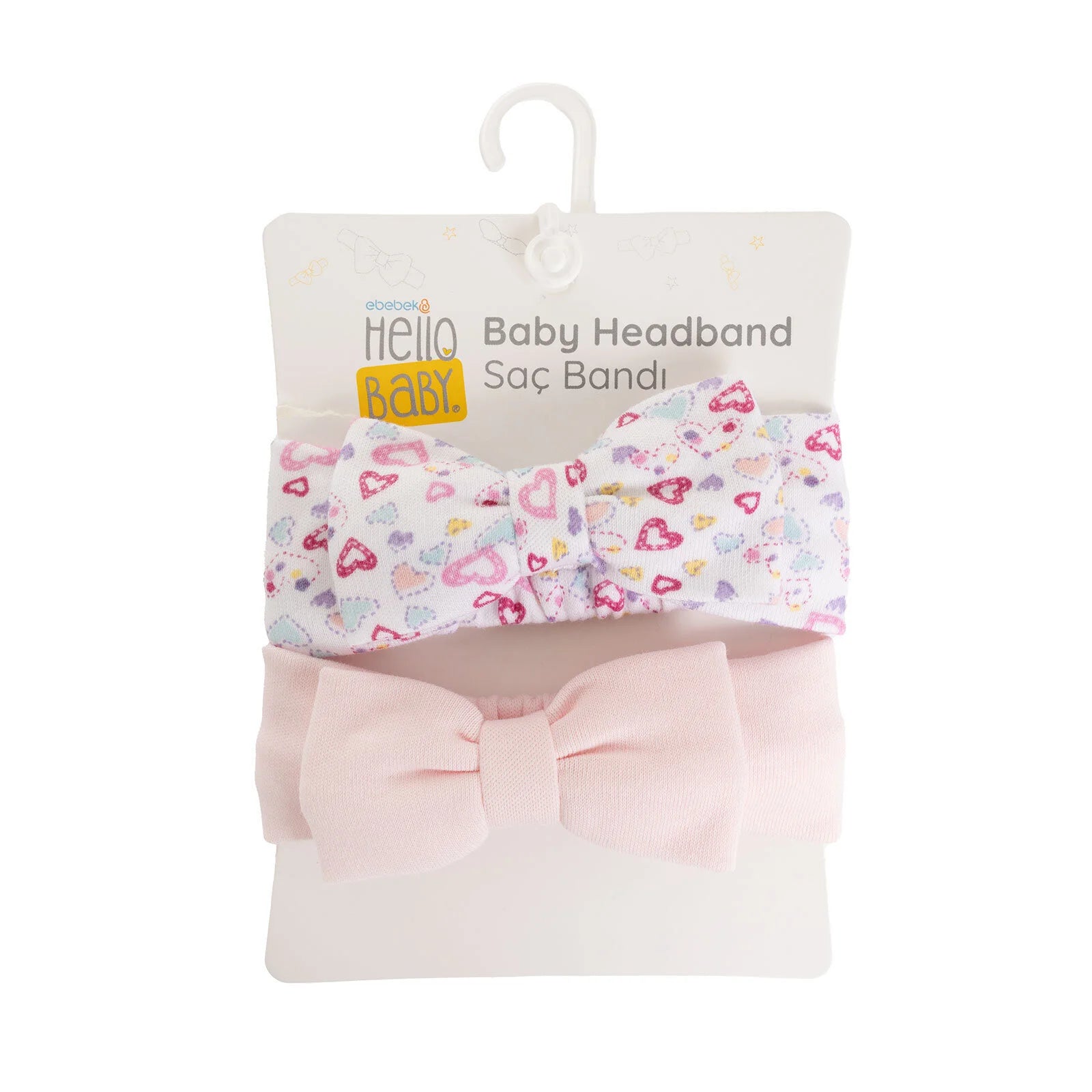 HelloBaby Baby Girl 2 Pcs Hair Bands - Light Pink - ebebek - Black Friday