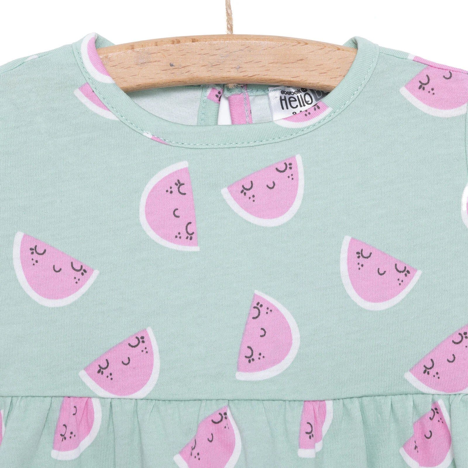 HelloBaby Basic Girl Watermelon Printed Dress - Dark Mint - ebebek - Black Friday