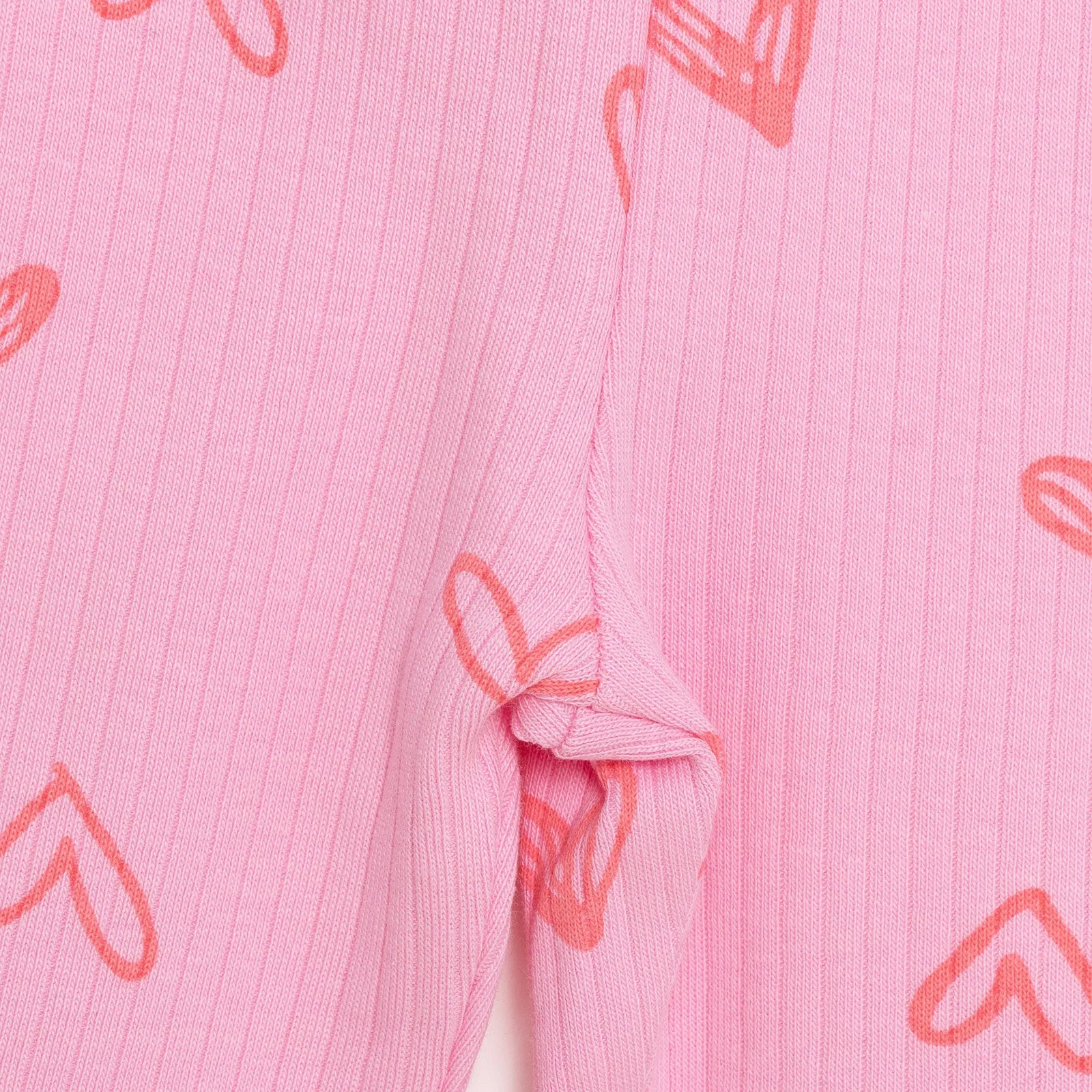 HelloBaby Girl Heart Patterned Flare Leggings - Pink - ebebek - Black Friday