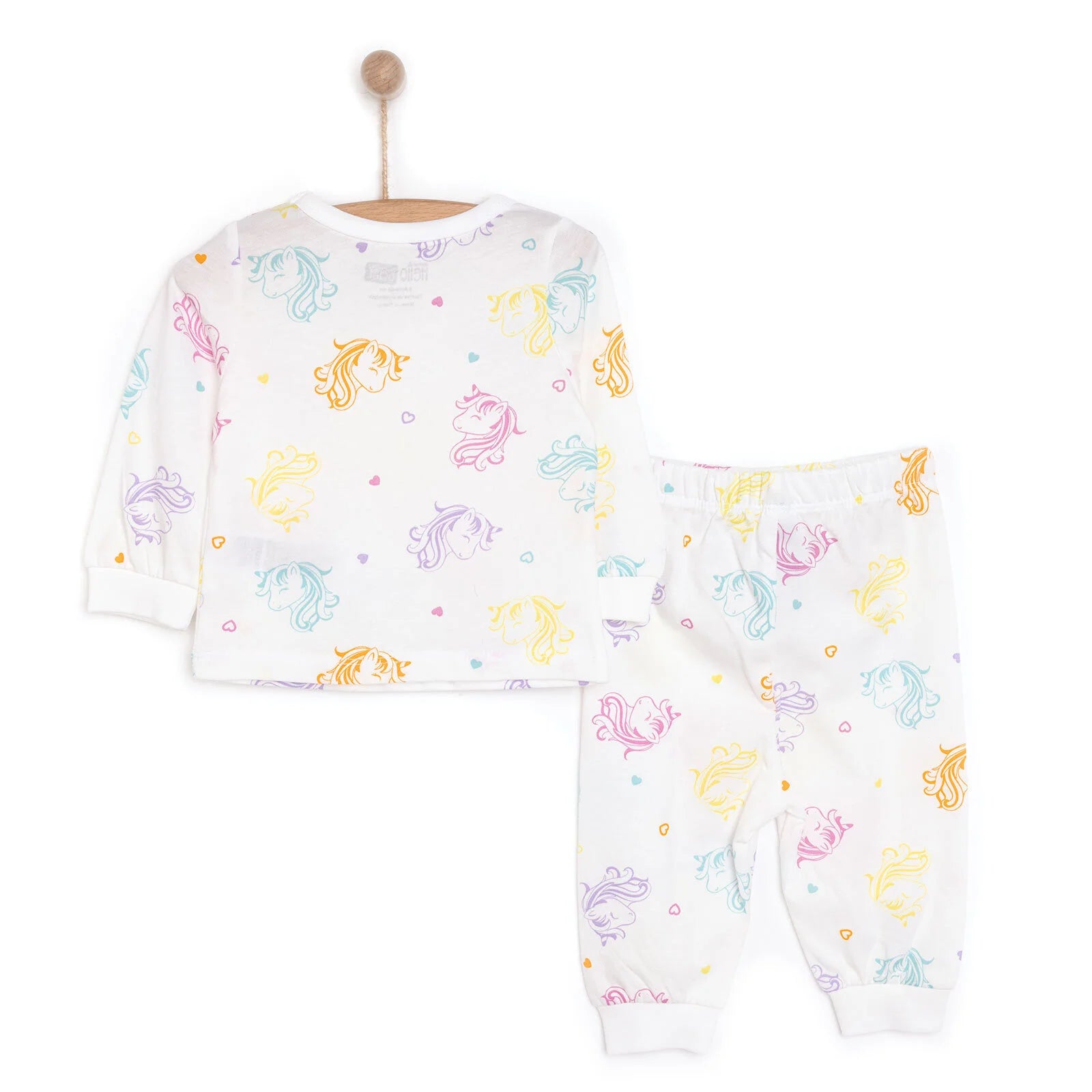 HelloBaby Baby Girl Long Sleeve Pyjamas Set - Ecru - ebebek - Black Friday